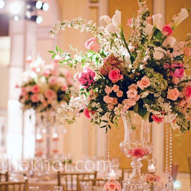 Pink Floral Centerpieces