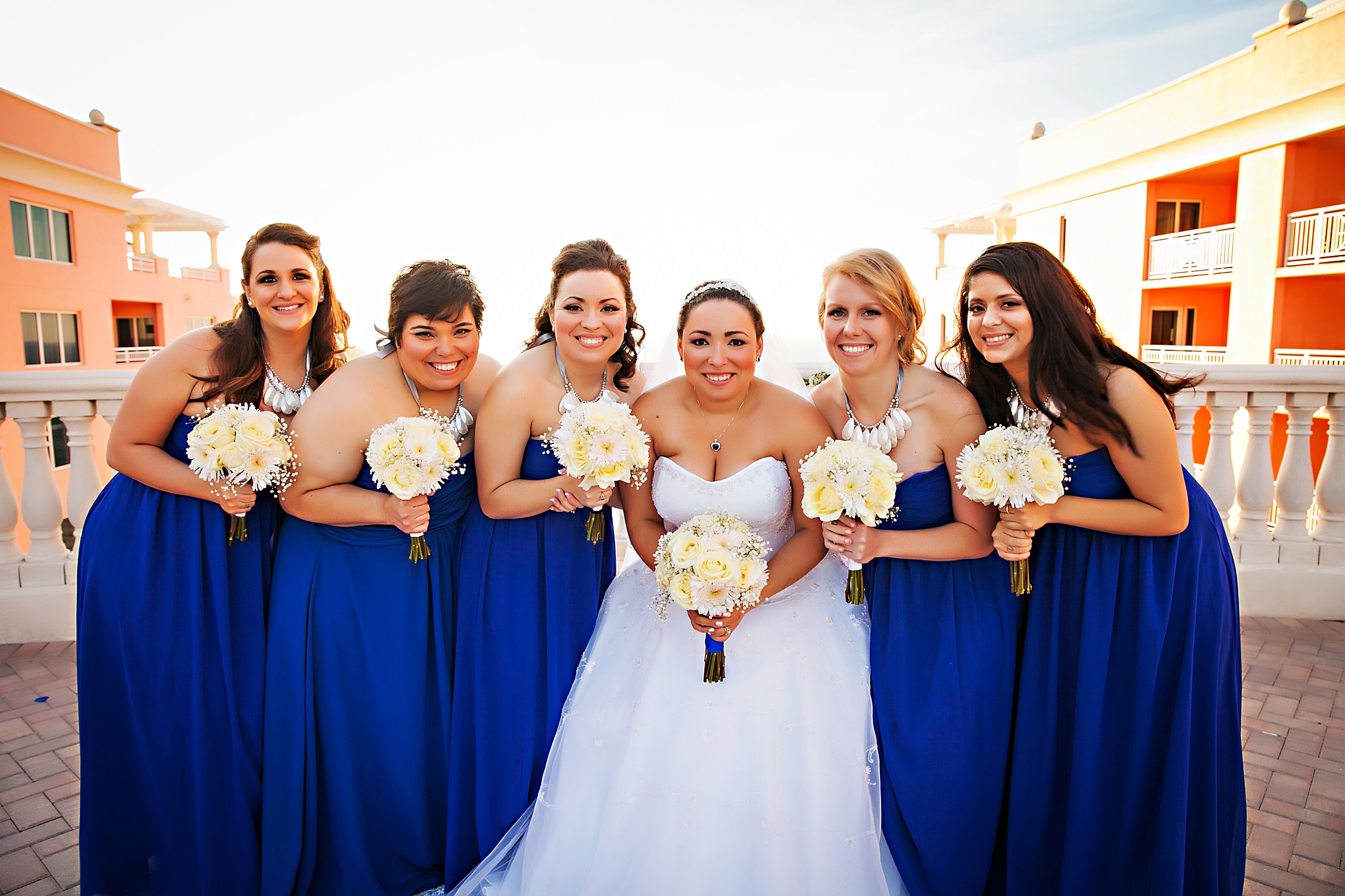 Long, Royal Blue Bridesmaid Dresses