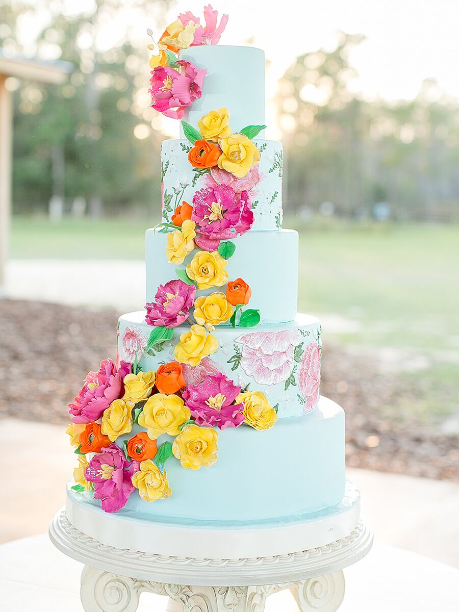 16 Prettiest Sugar Flower  Wedding  Cakes 