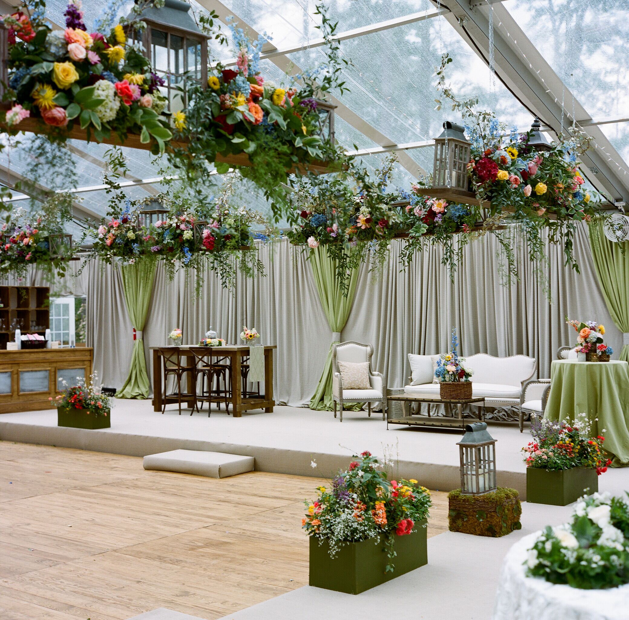 Woodland Garden-Inspired, Colorful Wedding Reception