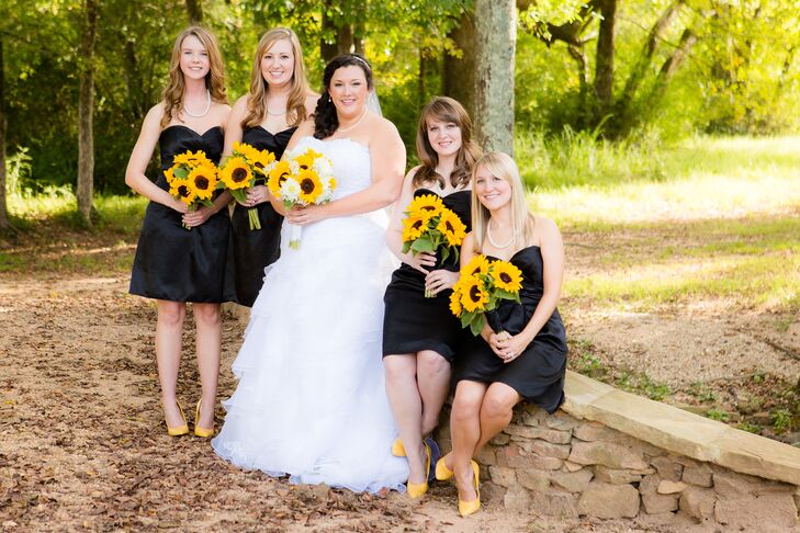 sunflower yellow bridesmaid dresses