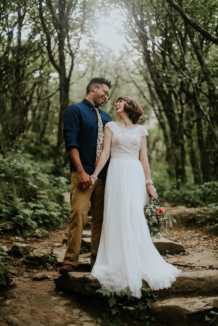 A Bohemian  Mountainside Elopement at Craggy Pinnacle in 