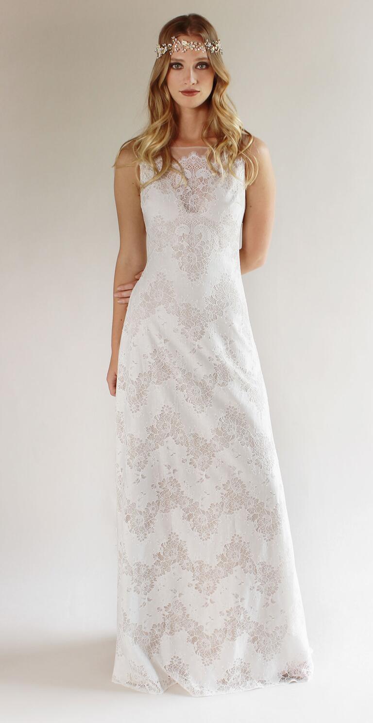 Lace Back Wedding Dress Claire Pettibone 10