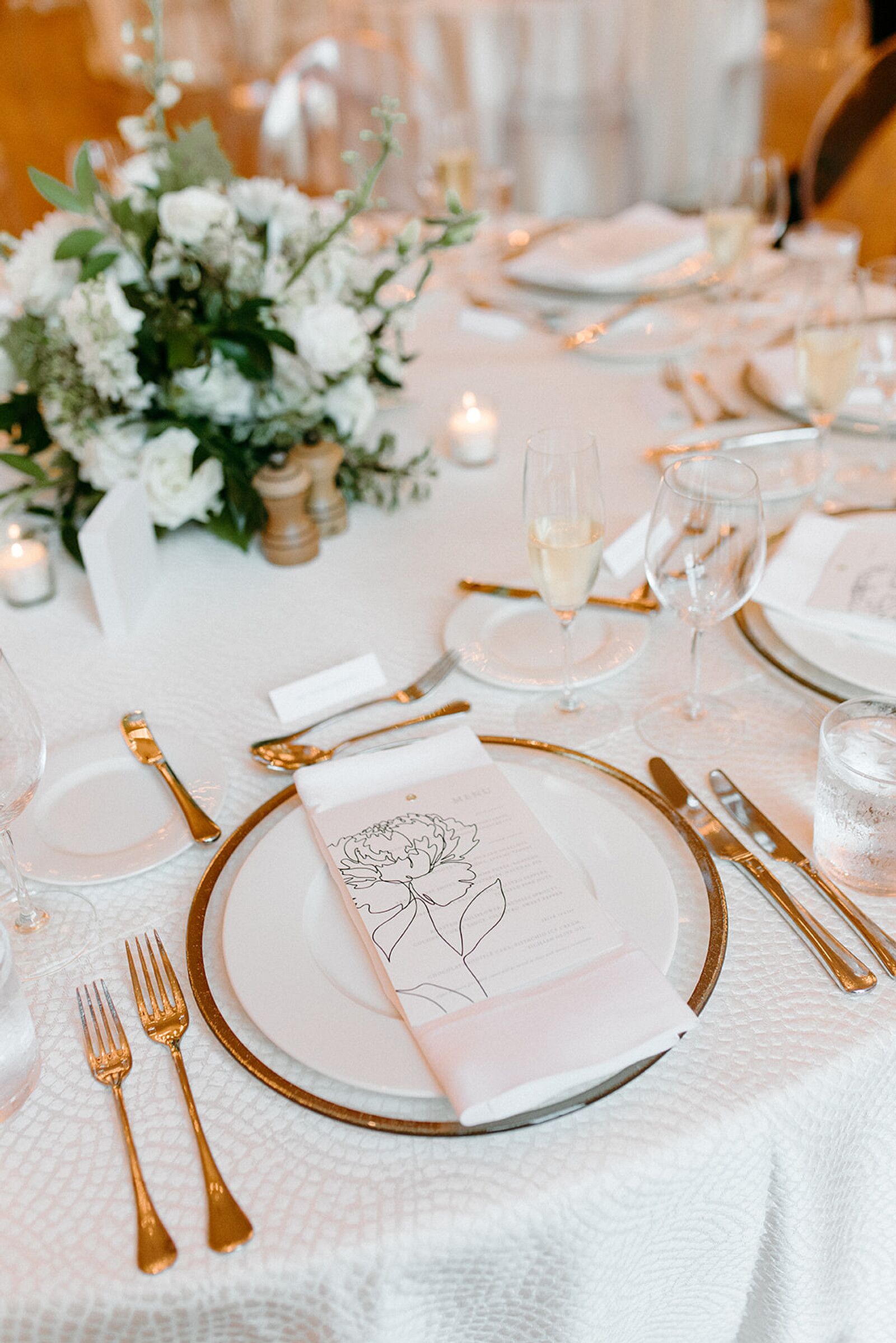 Classic Place Setting With Gold Accents