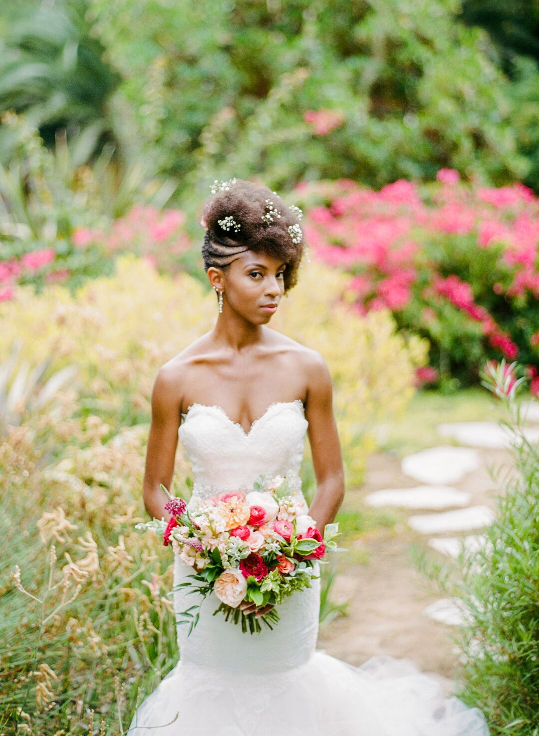 Pink Black Wedding Dress