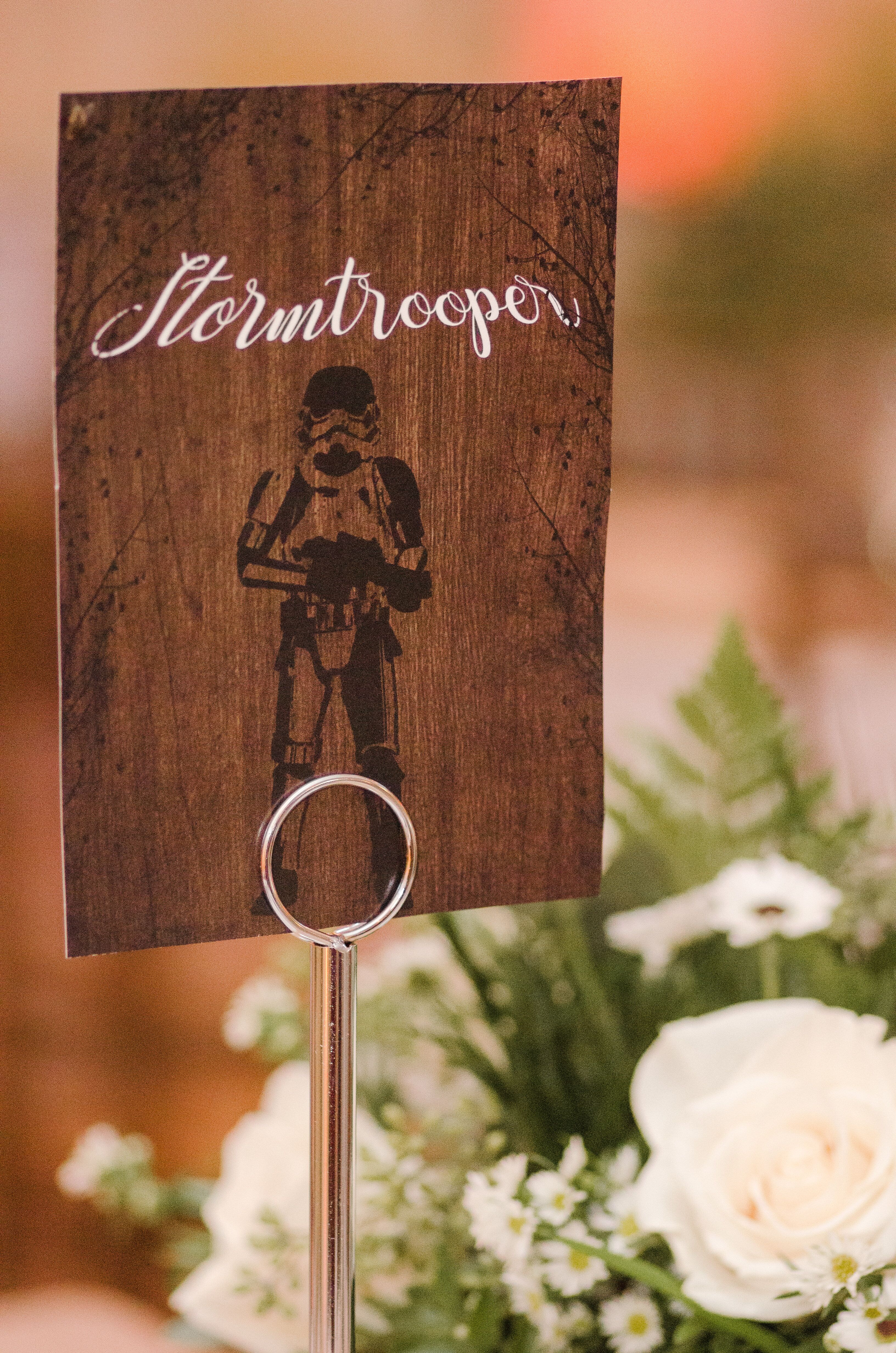 Star Wars themed table numbers