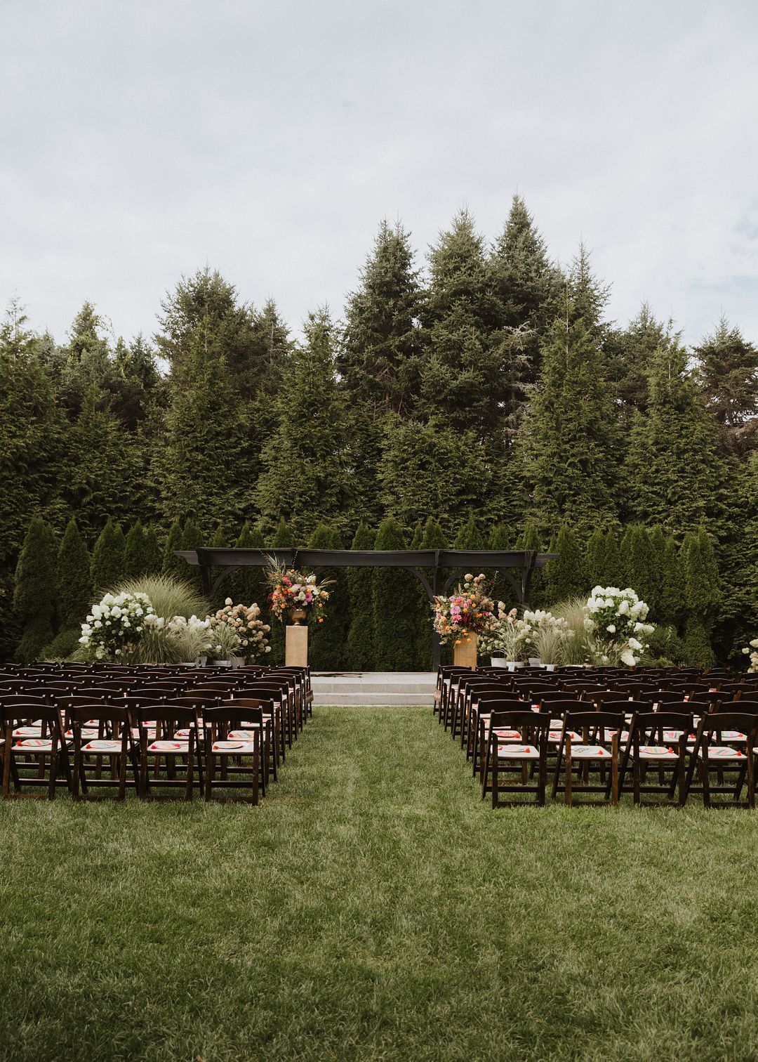 Rustic Garden Party Farm Wedding Aisle Decor