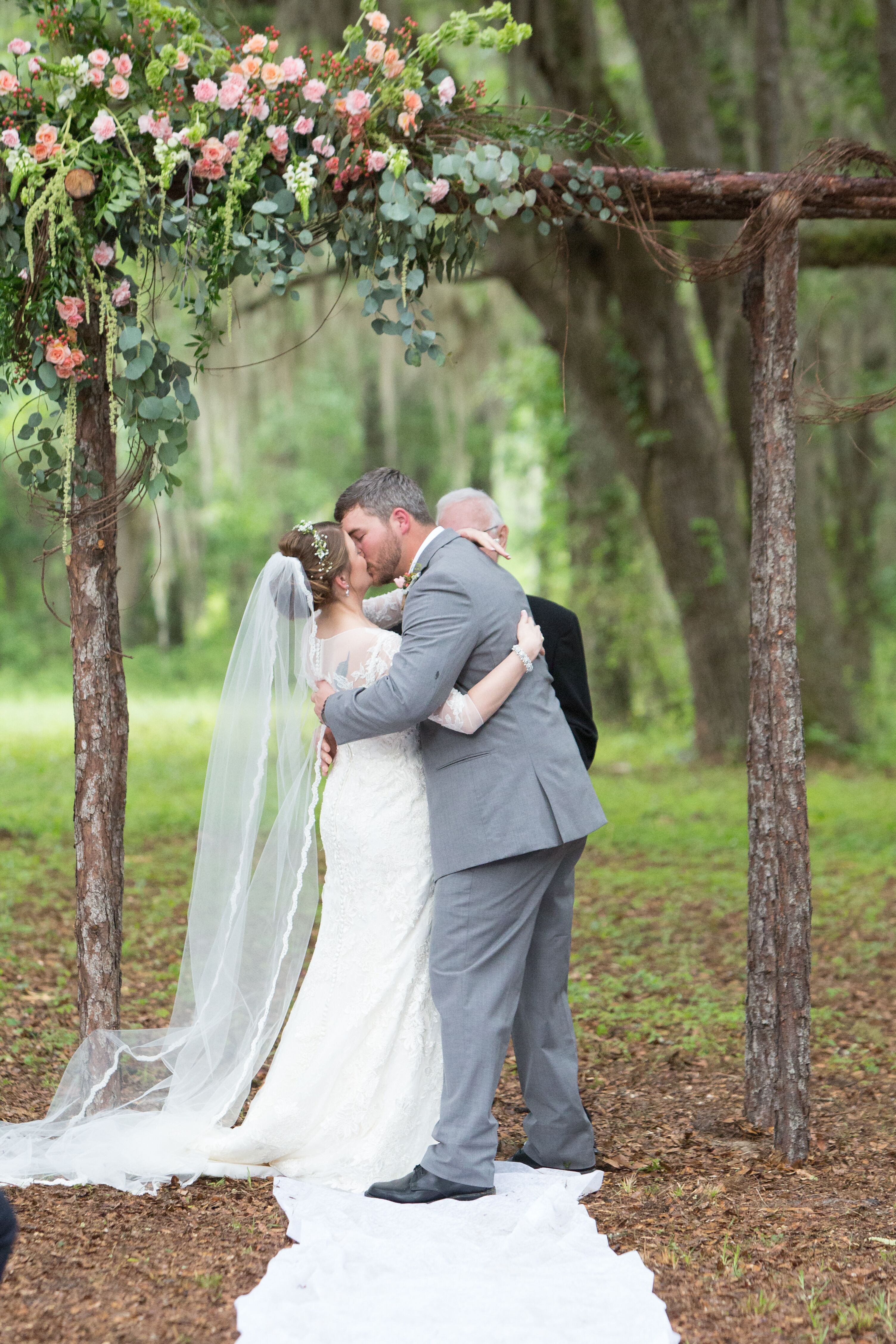 Romantic Lined Sheer Cathedral Length Veil