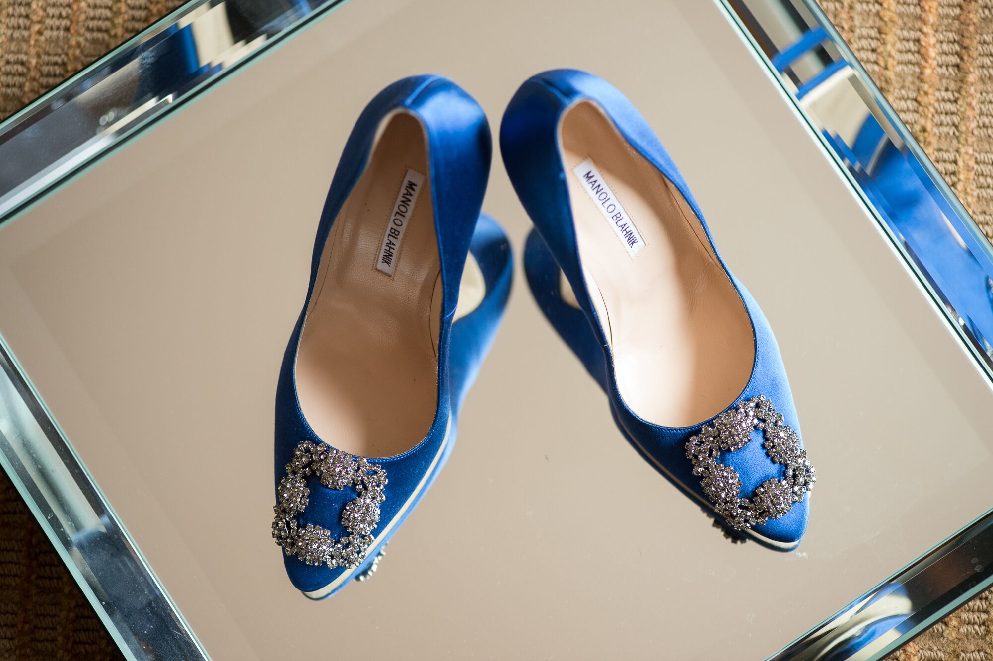 Blue Manolo Blahnik Wedding Pumps