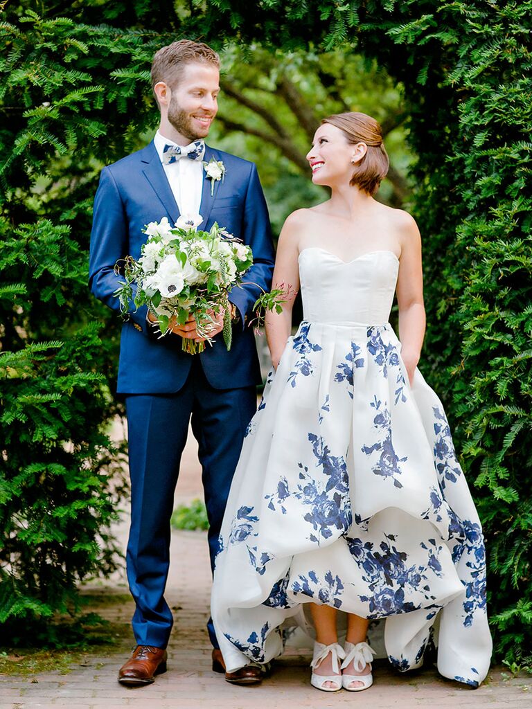 Colorful wedding dress