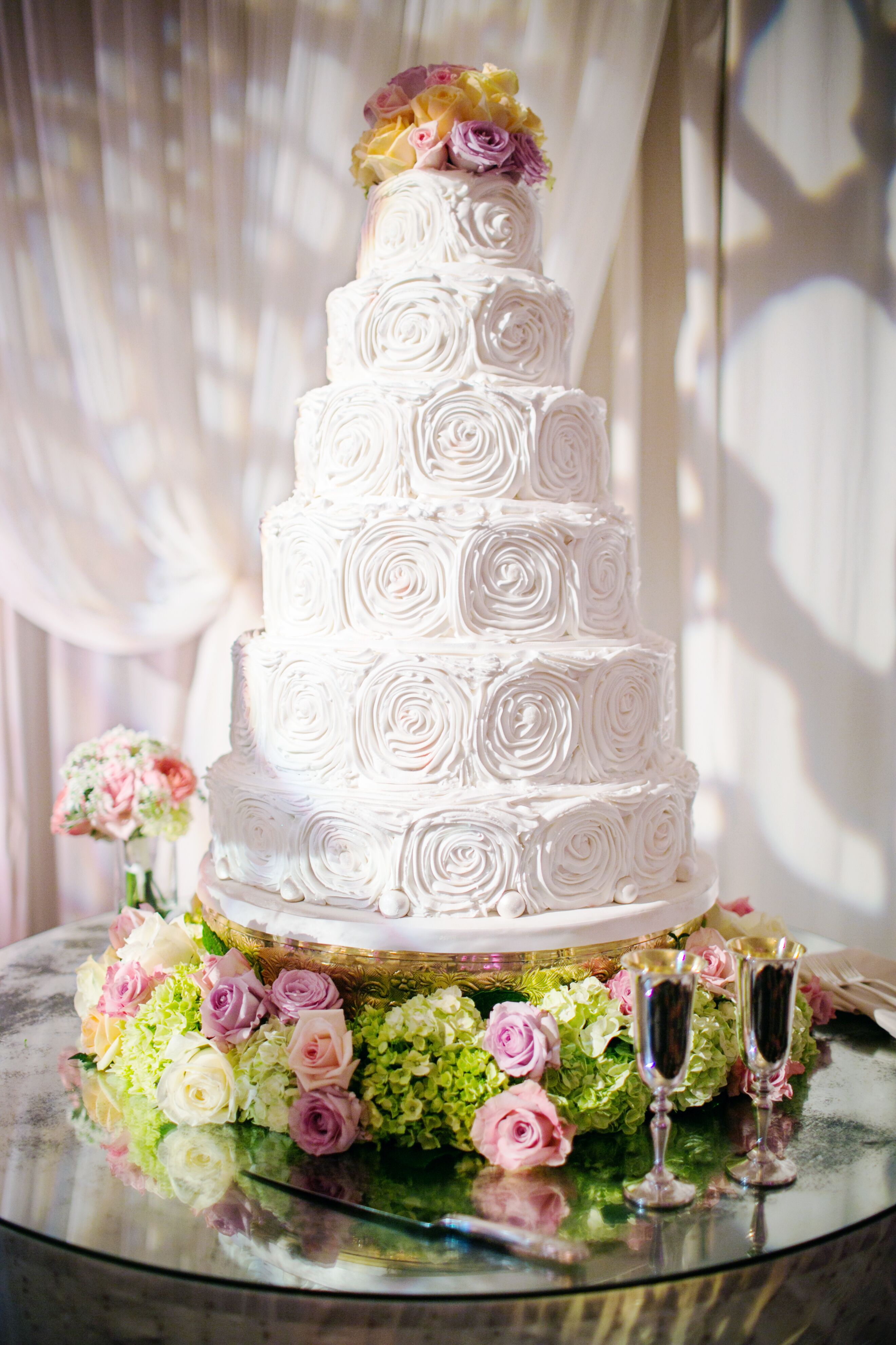 Buttercream Rosette Wedding Cake