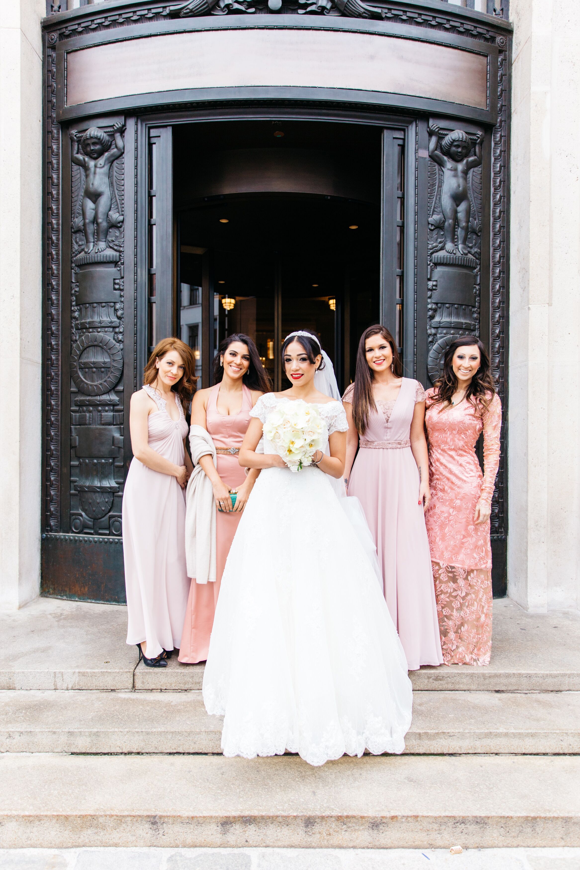 fusion pink bridesmaid dresses Leah Stretch Satin Backless Bridesmaid Dress