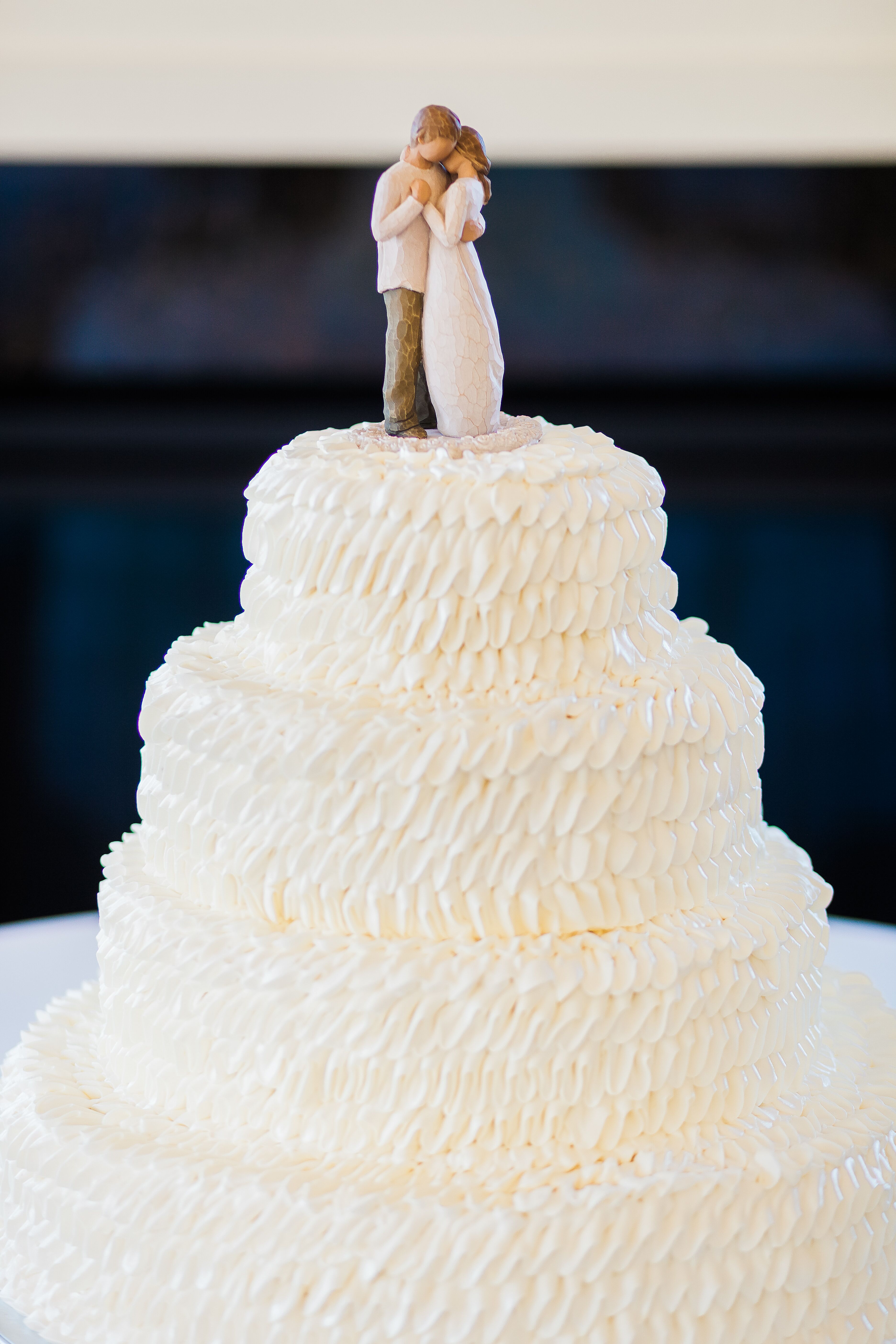 Textured Buttercream Cake With Ceramic Cake Topper