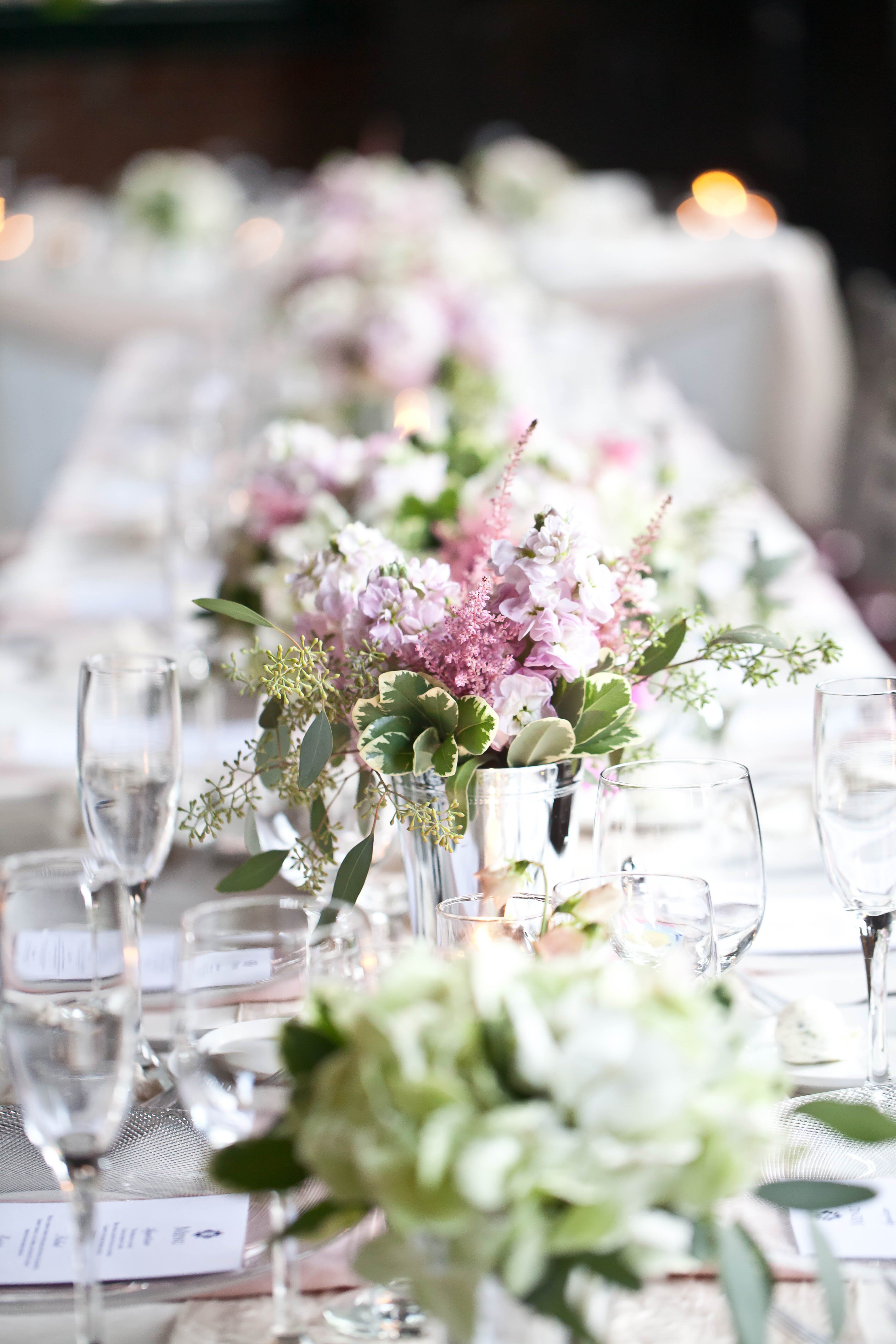 Pink Reception Centerpieces