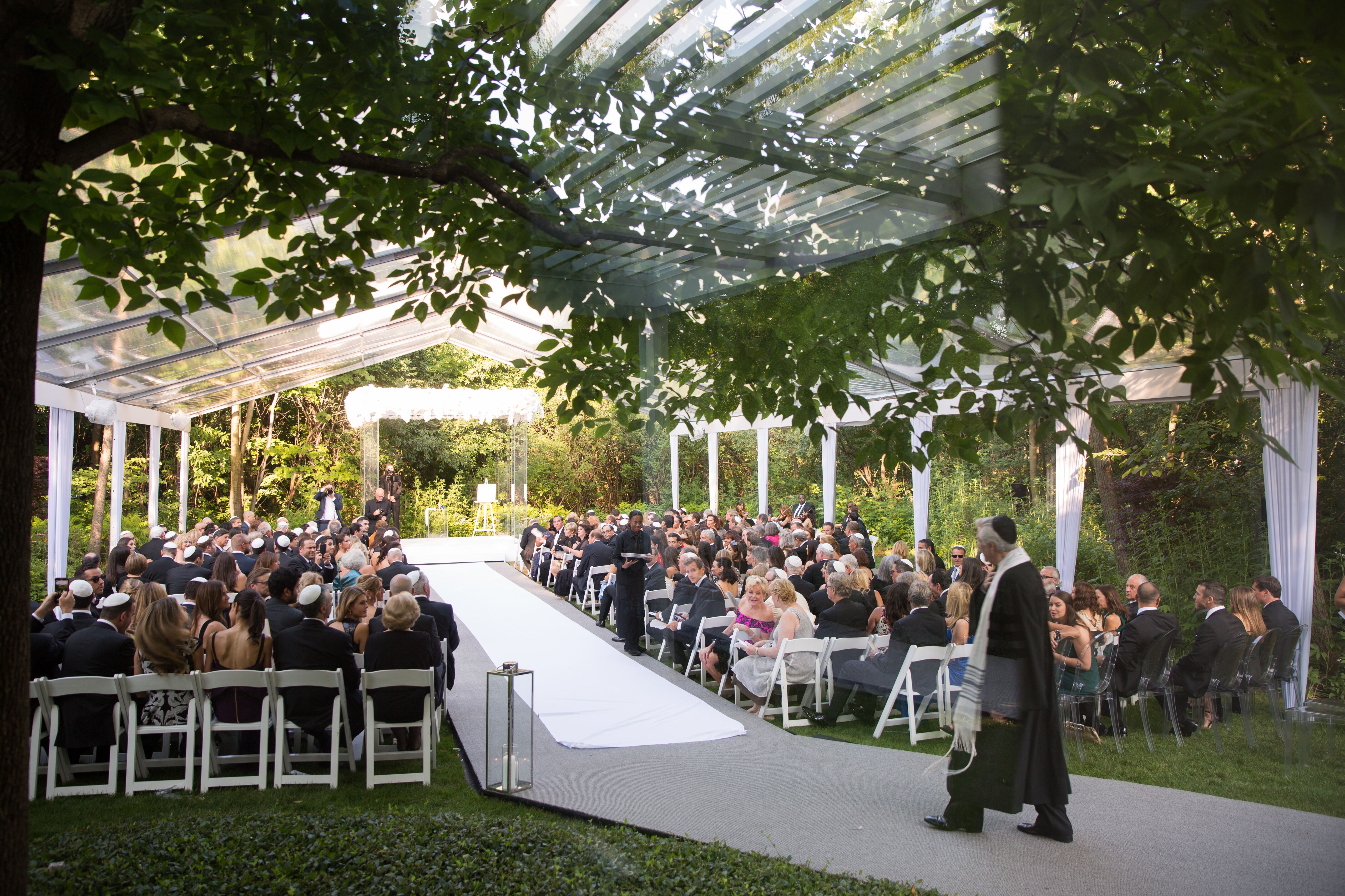 Glam Tented Backyard Wedding Ceremony