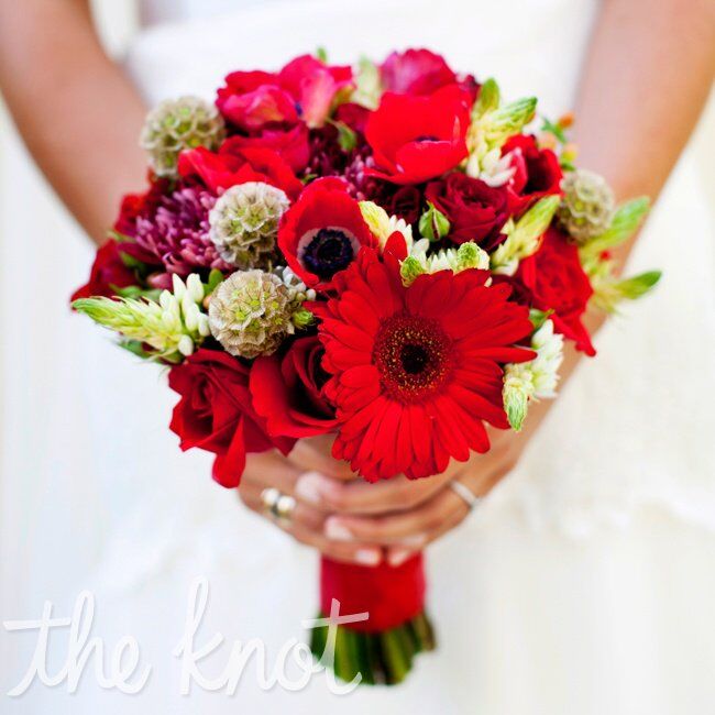 Red Poppy Bridal Bouquet