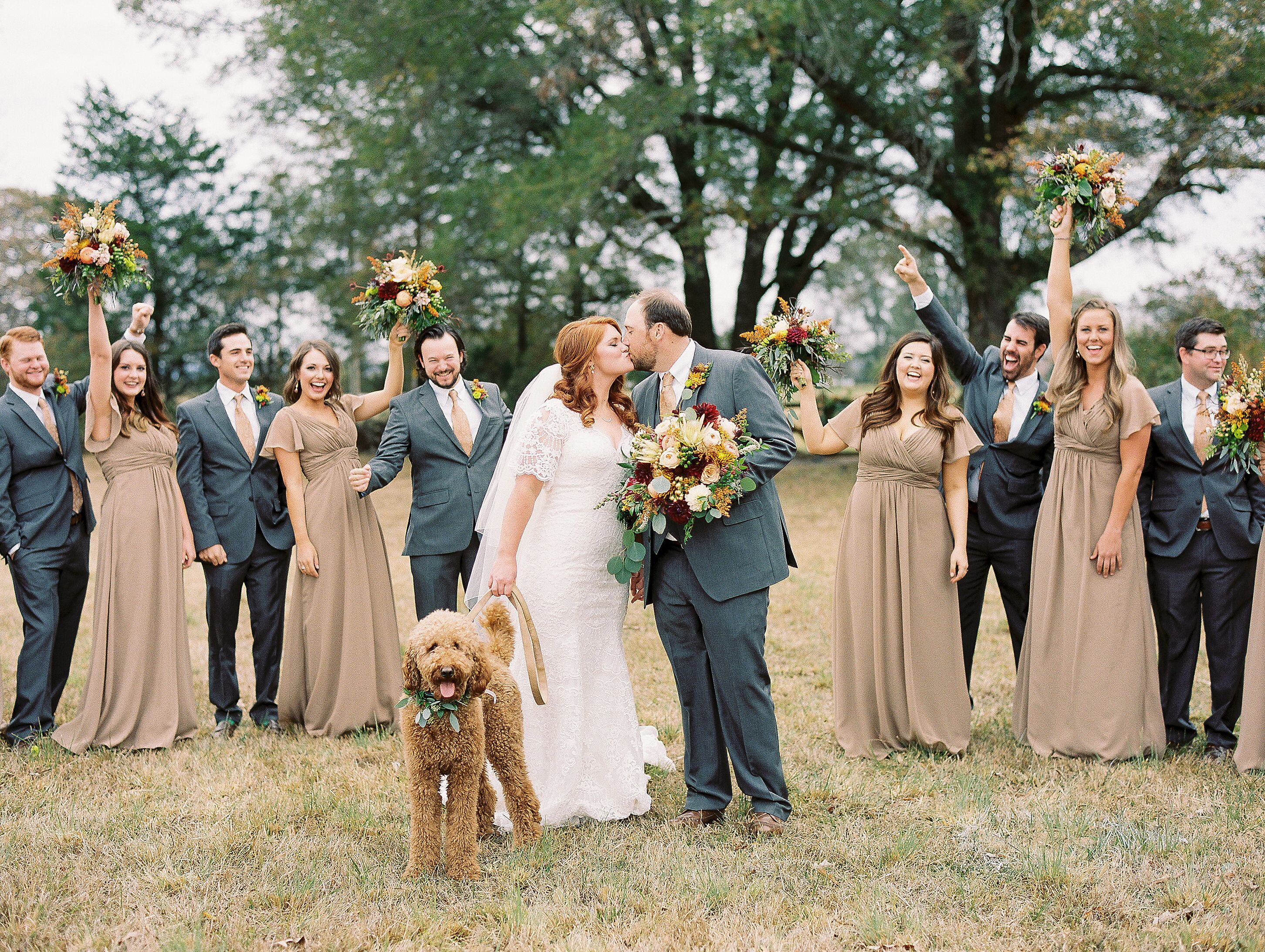 elegant-gray-and-taupe-wedding-party-attire