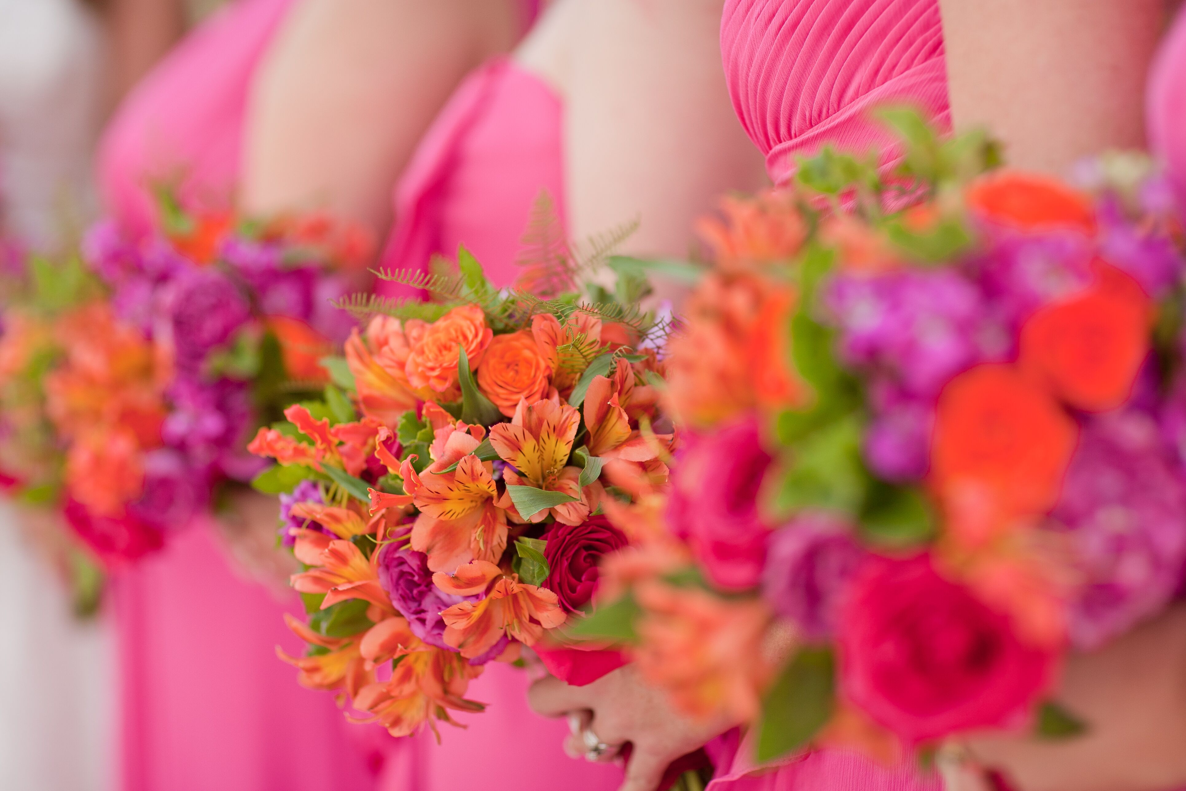 Hot Pink and Orange Wedding