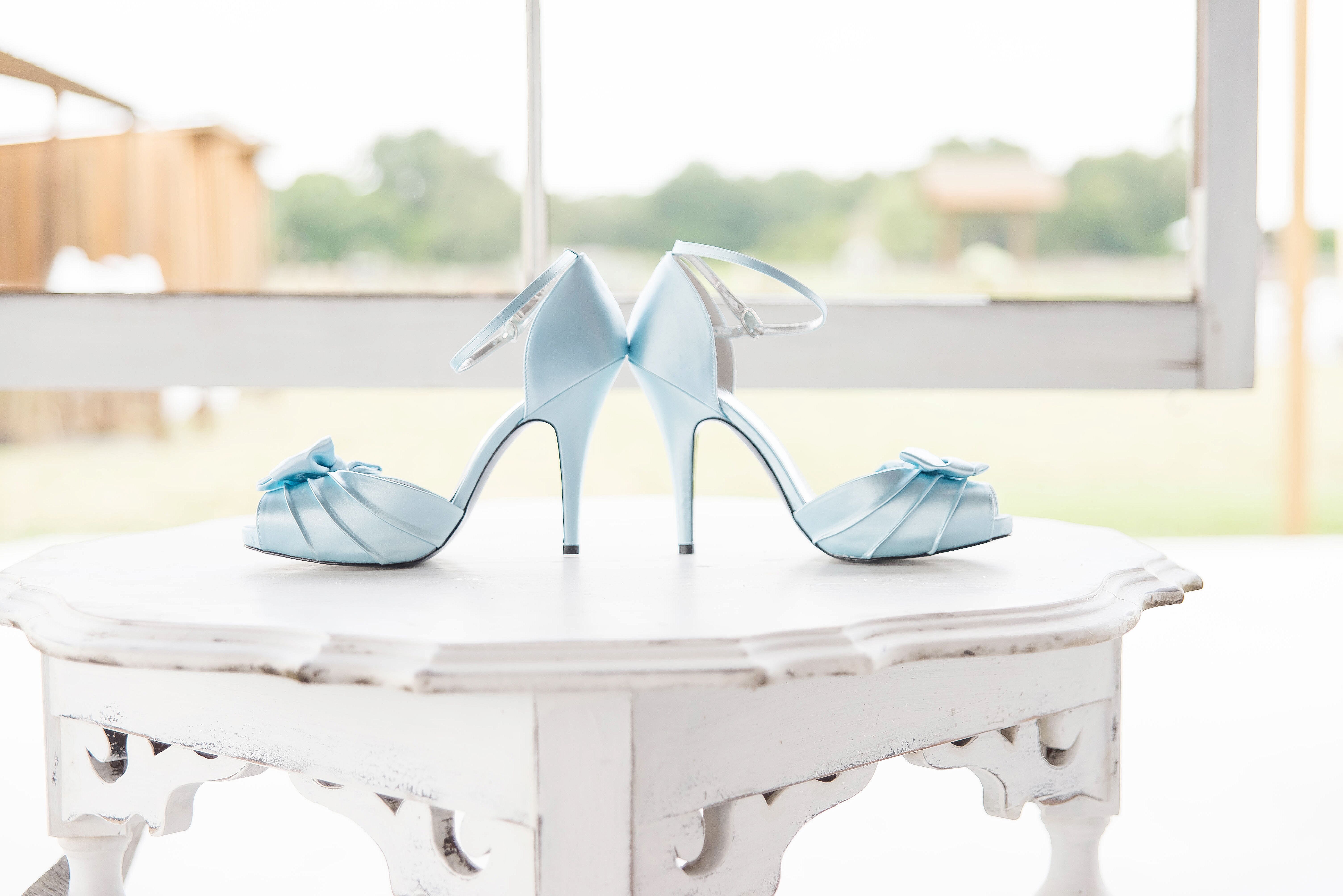 pale blue wedding shoes