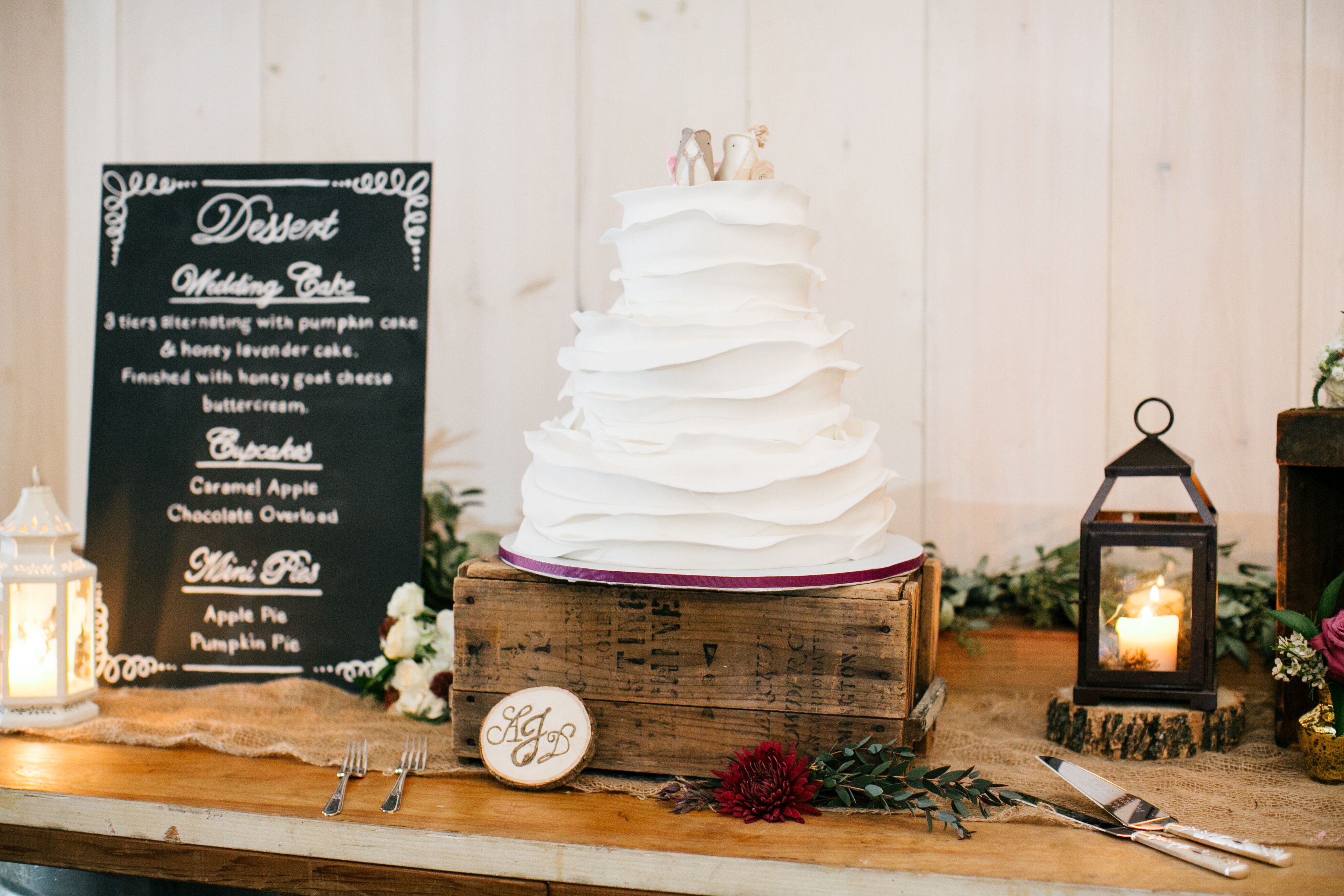 Whimsical Three-Tier Buttercream Wedding Cake