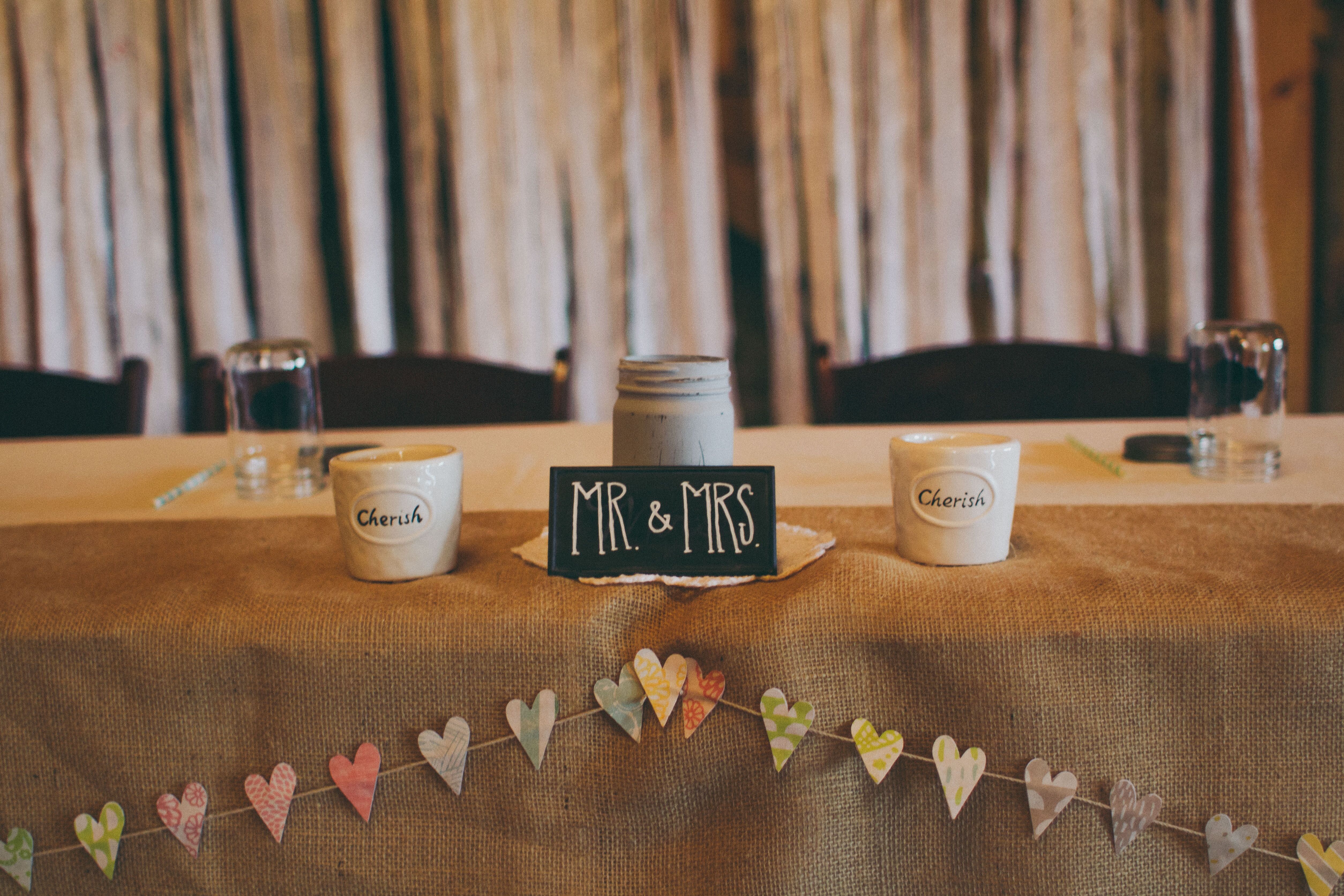 "Mr &amp; Mrs" Chalkboard Sign