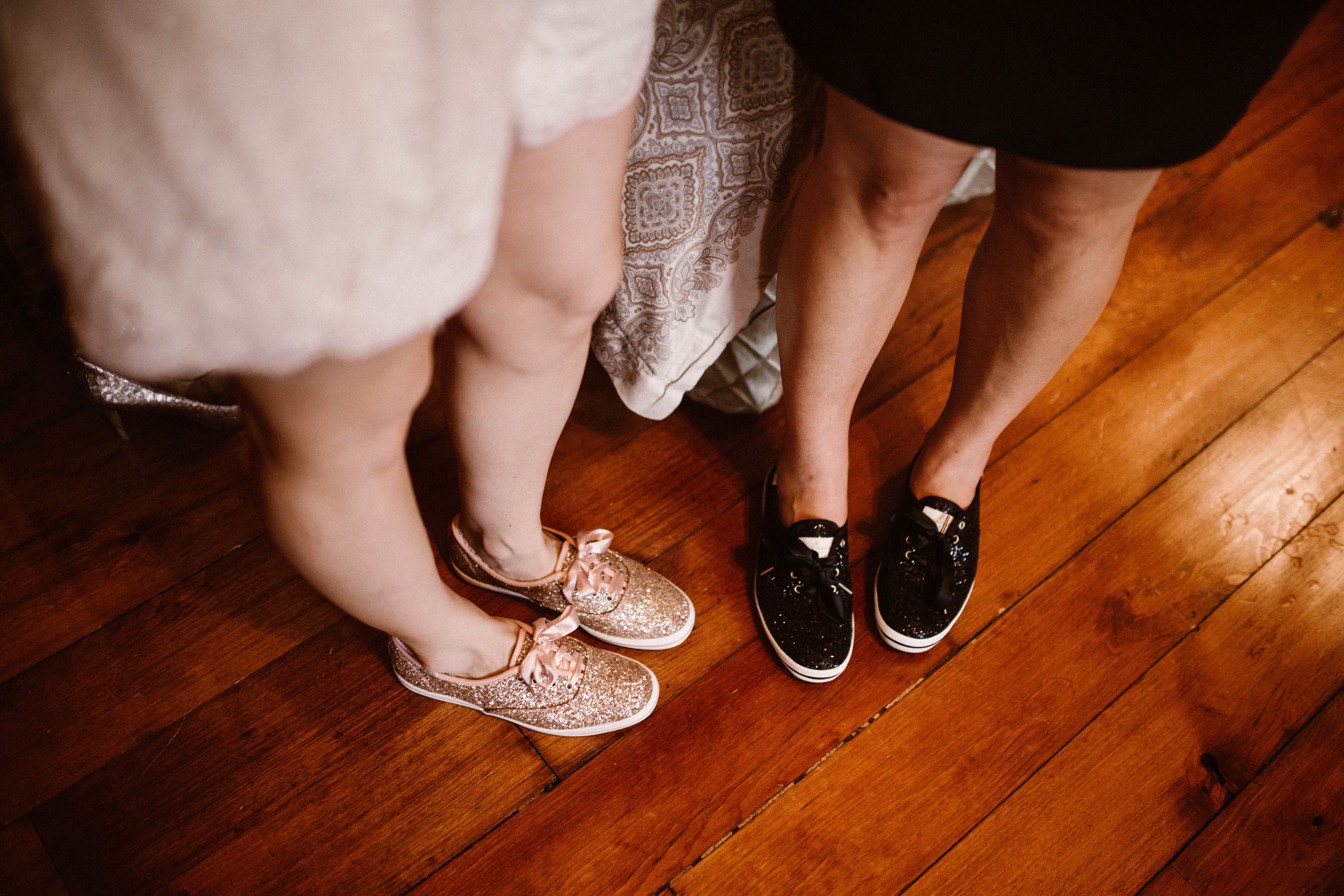 rose gold glitter keds