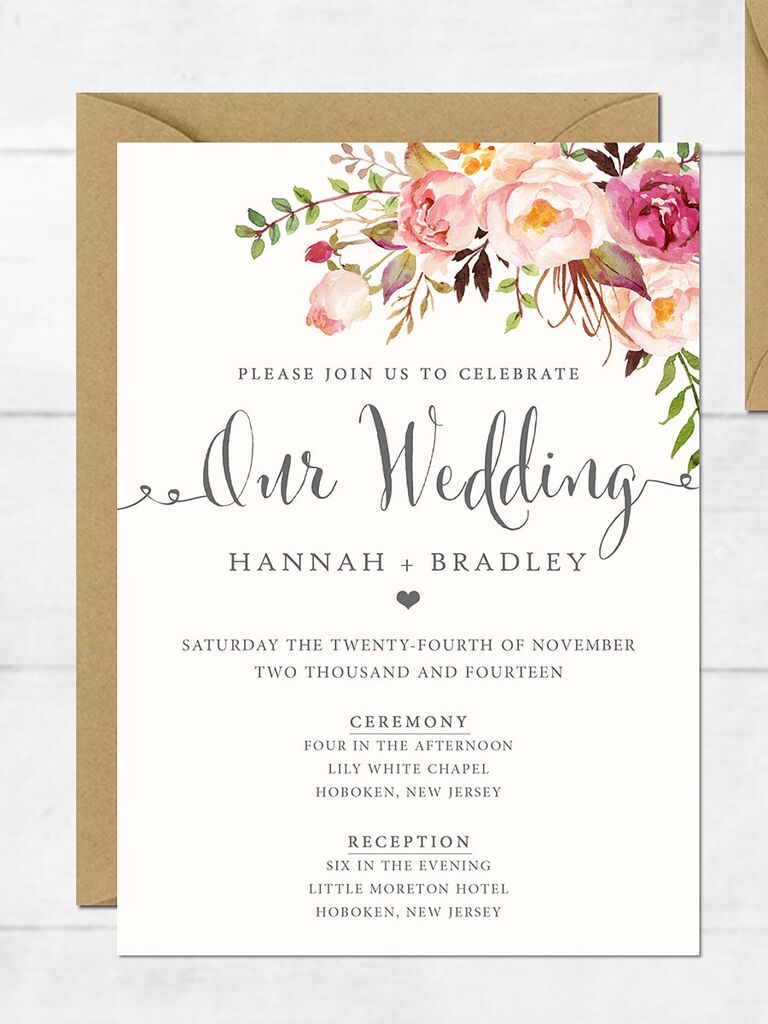 Wedding Invitations Format 1