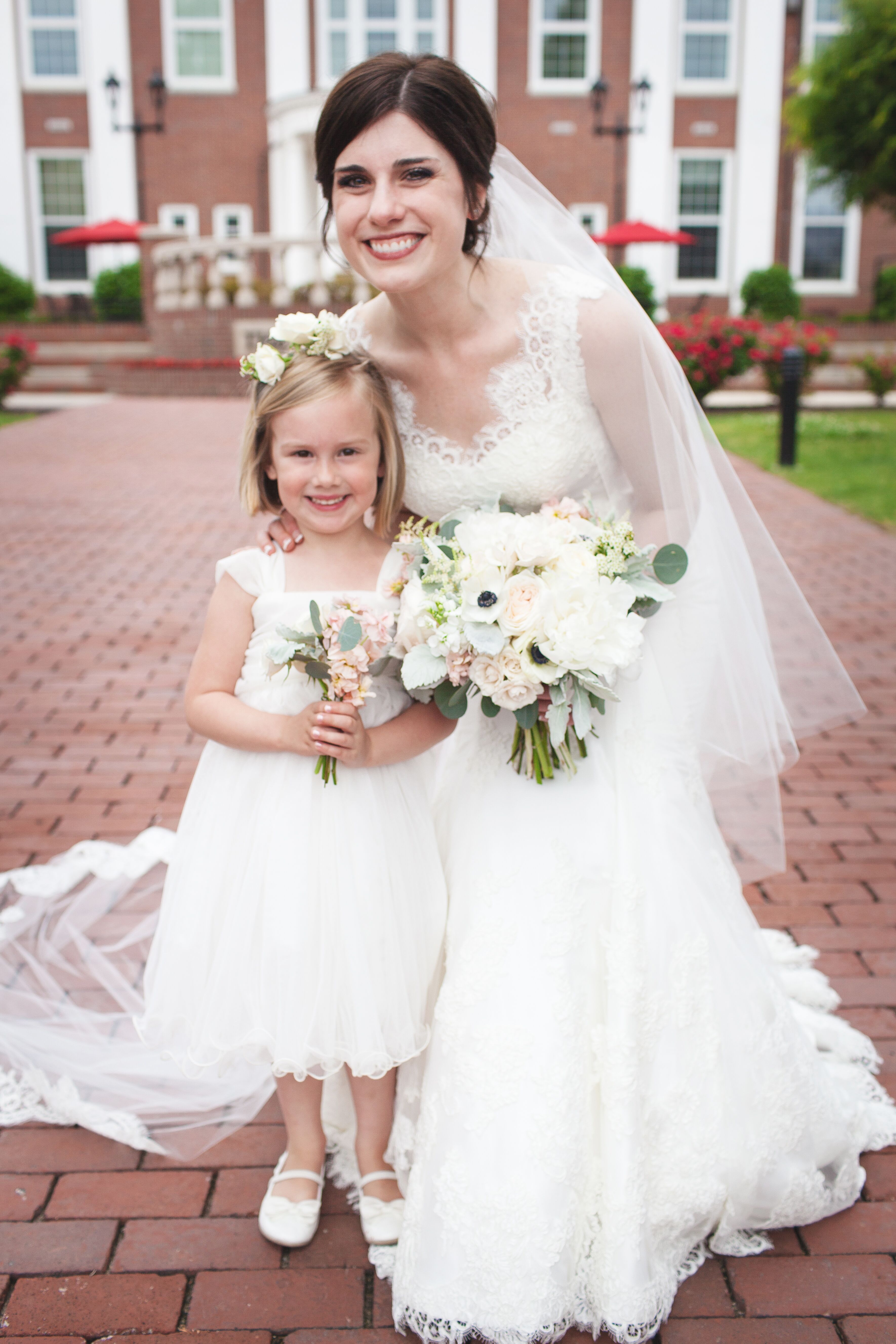 Bride With Flower Girl 