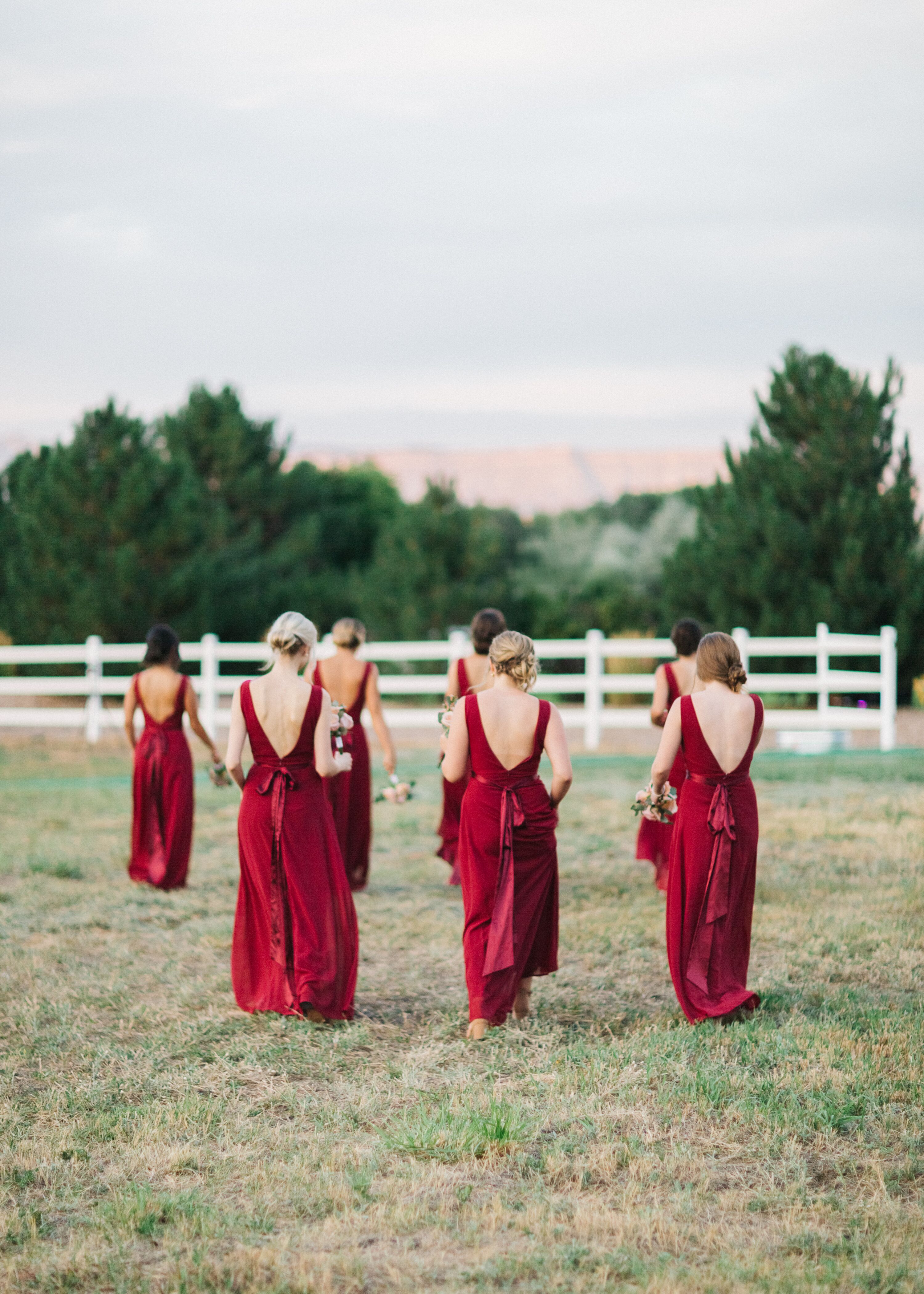 strapless open back dress Long Sleeveless Mismatched Red Bridesmaid Dresses Wedding Guest Dress –  luladress