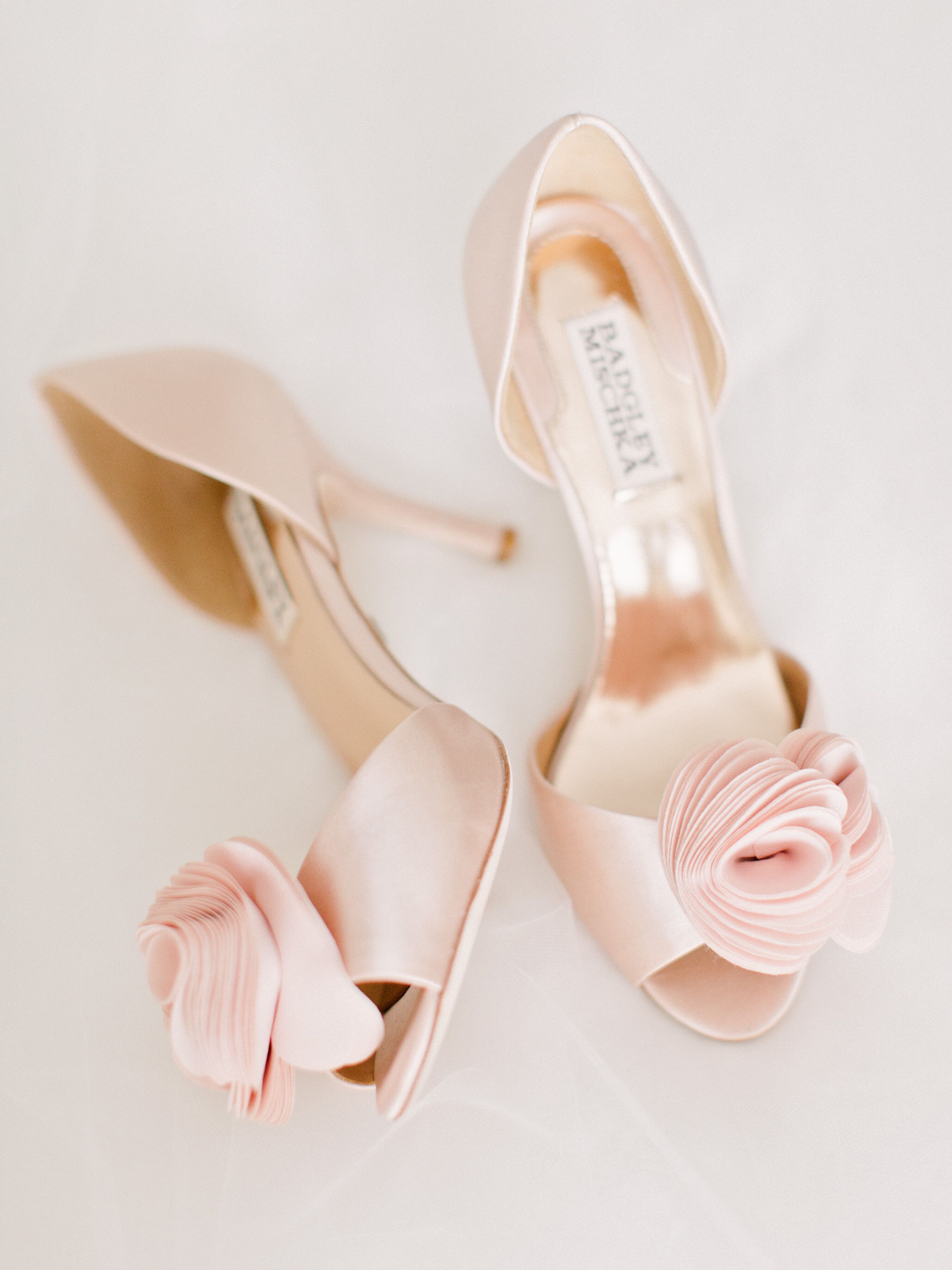 Pink heels hotsell with flowers