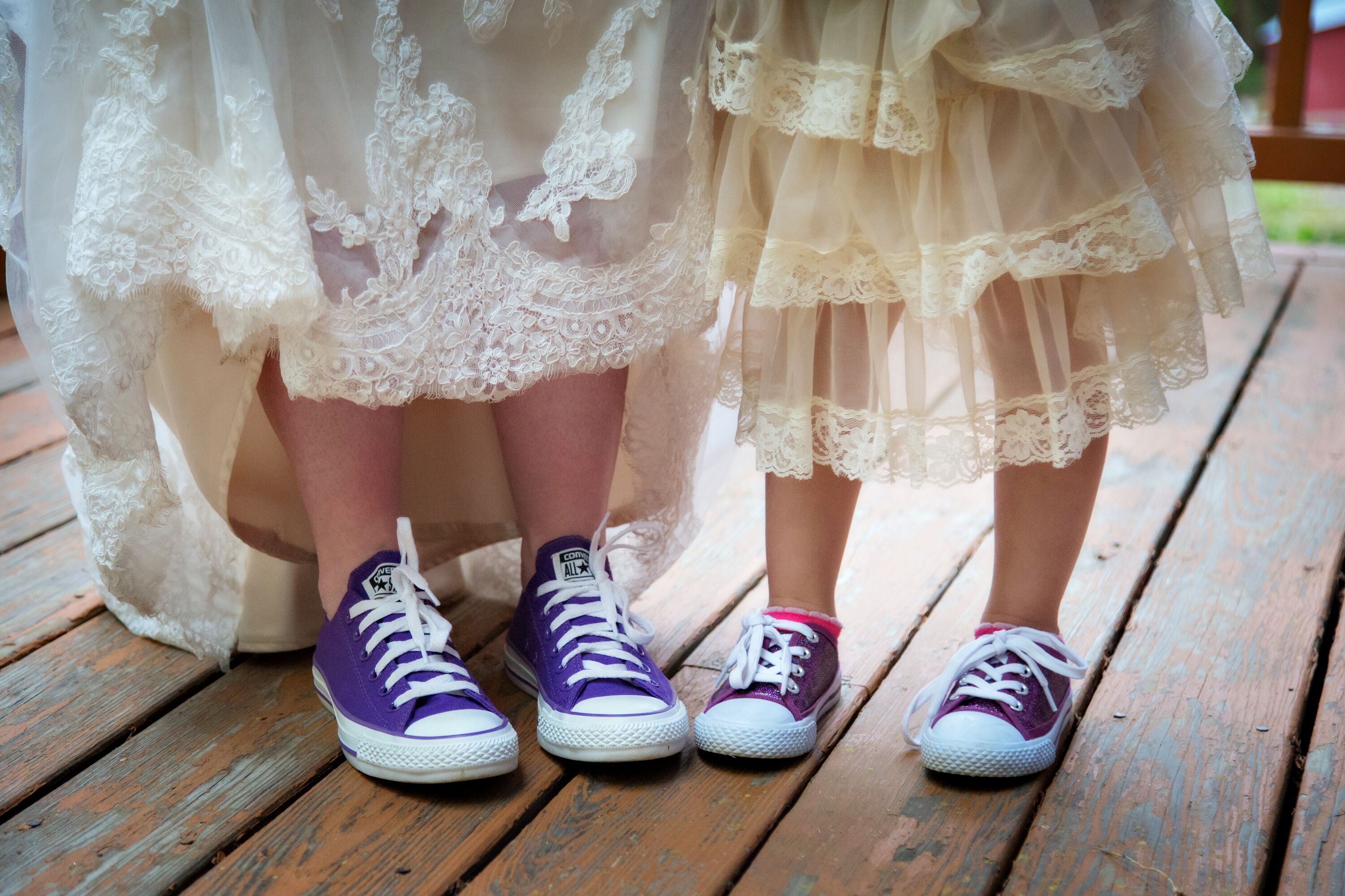 Wedding dress clearance with converse sneakers