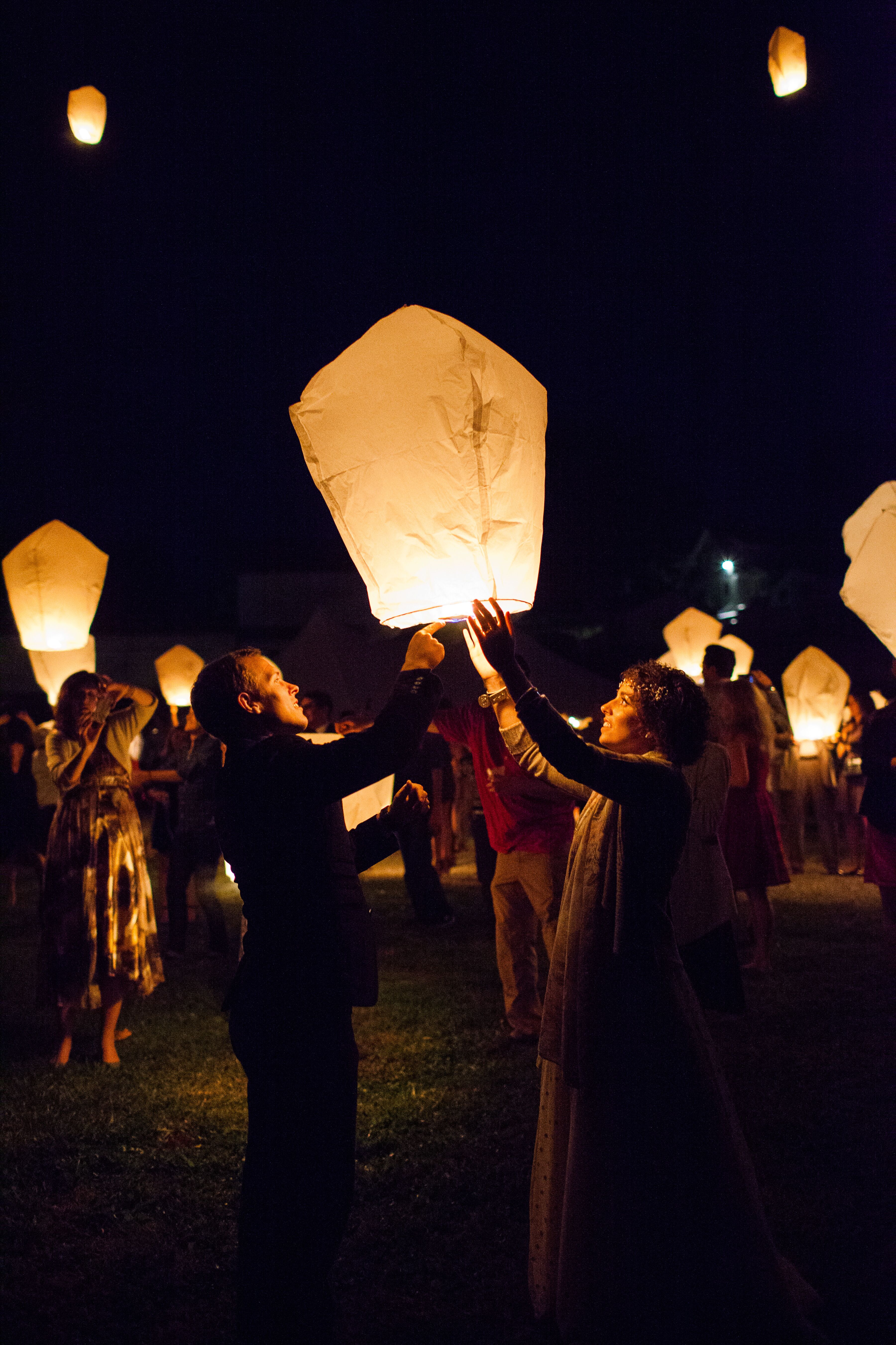 Wish Lantern Wedding Exit