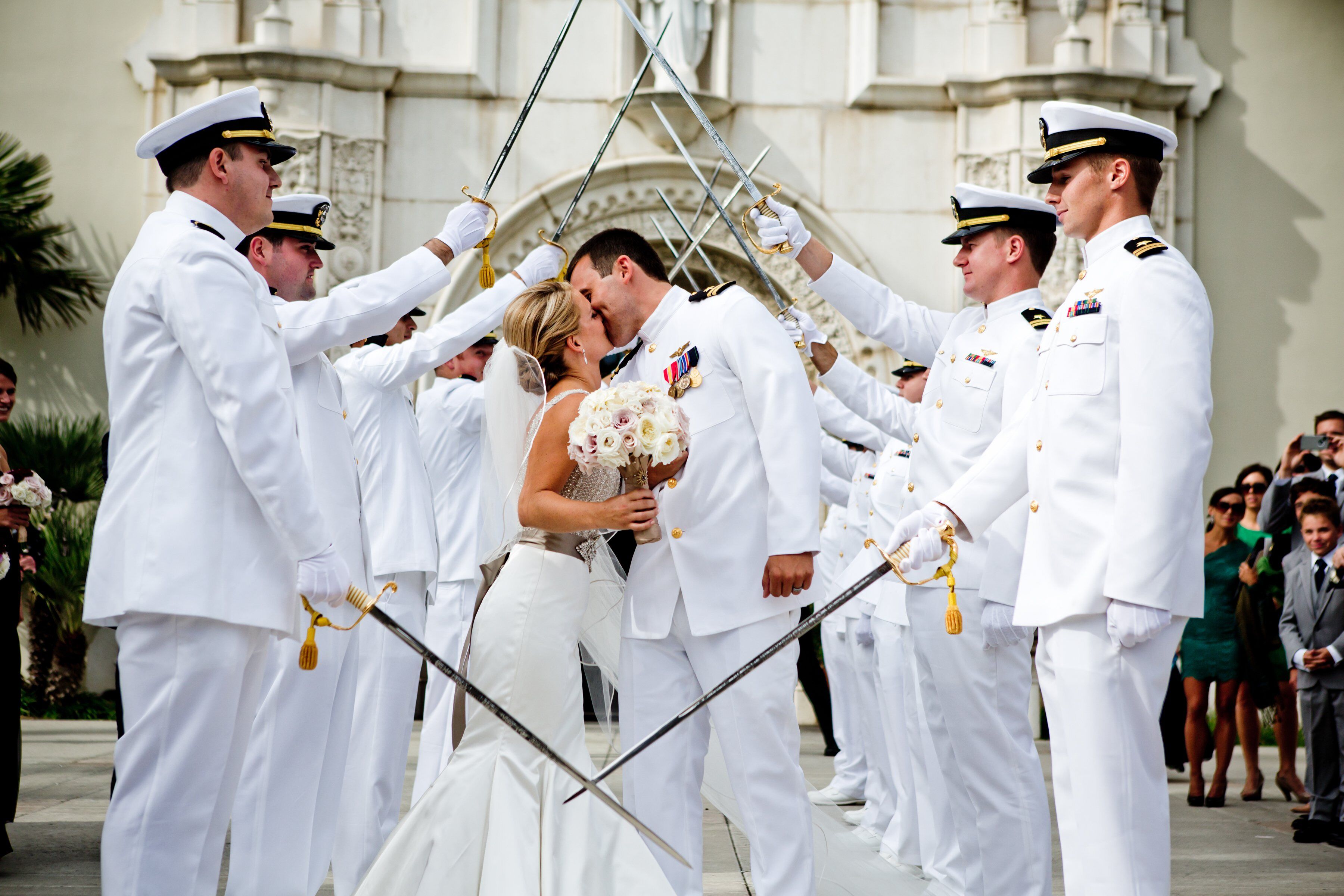 military wedding sword arch        
        <figure class=