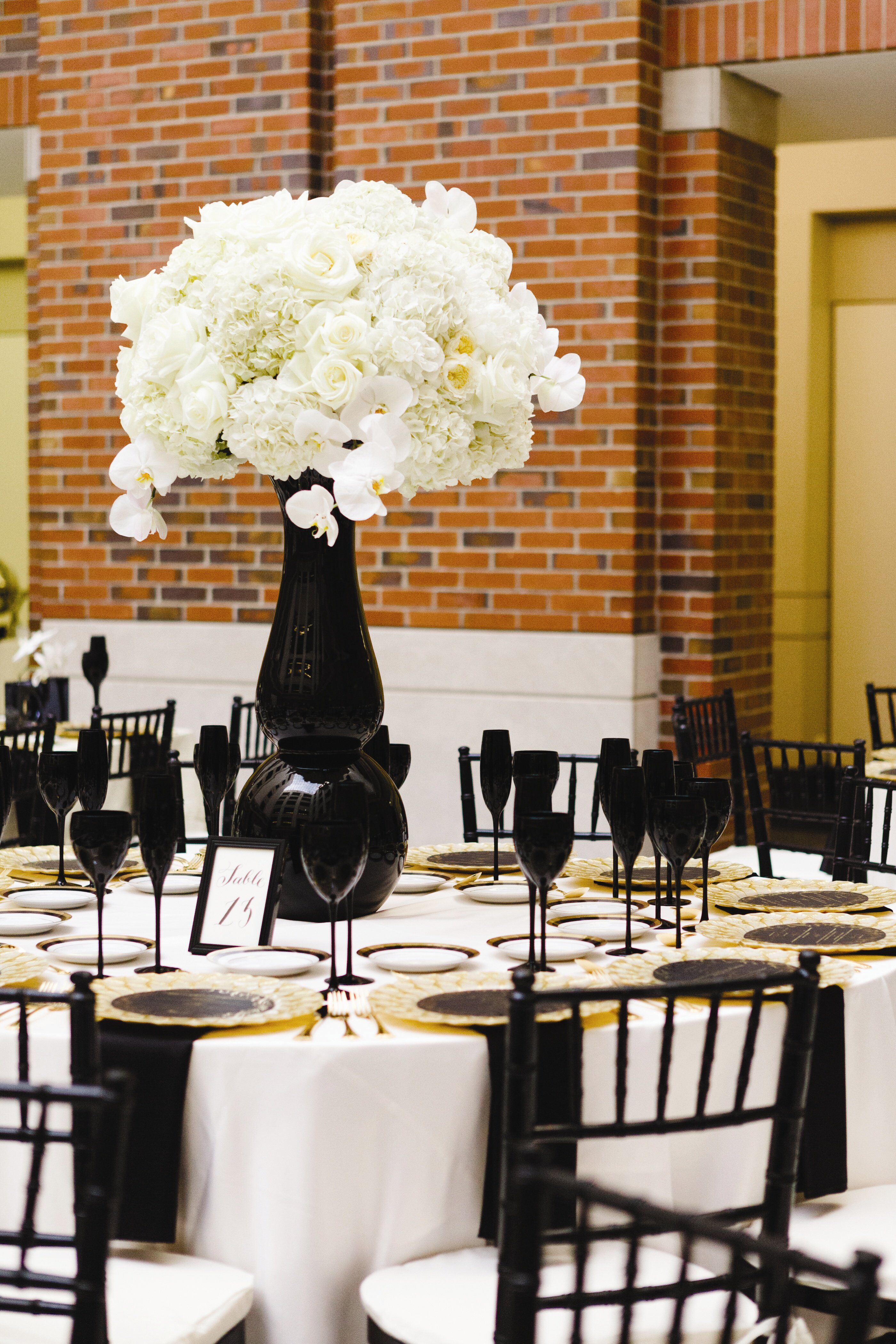 Tall, All White Centerpieces