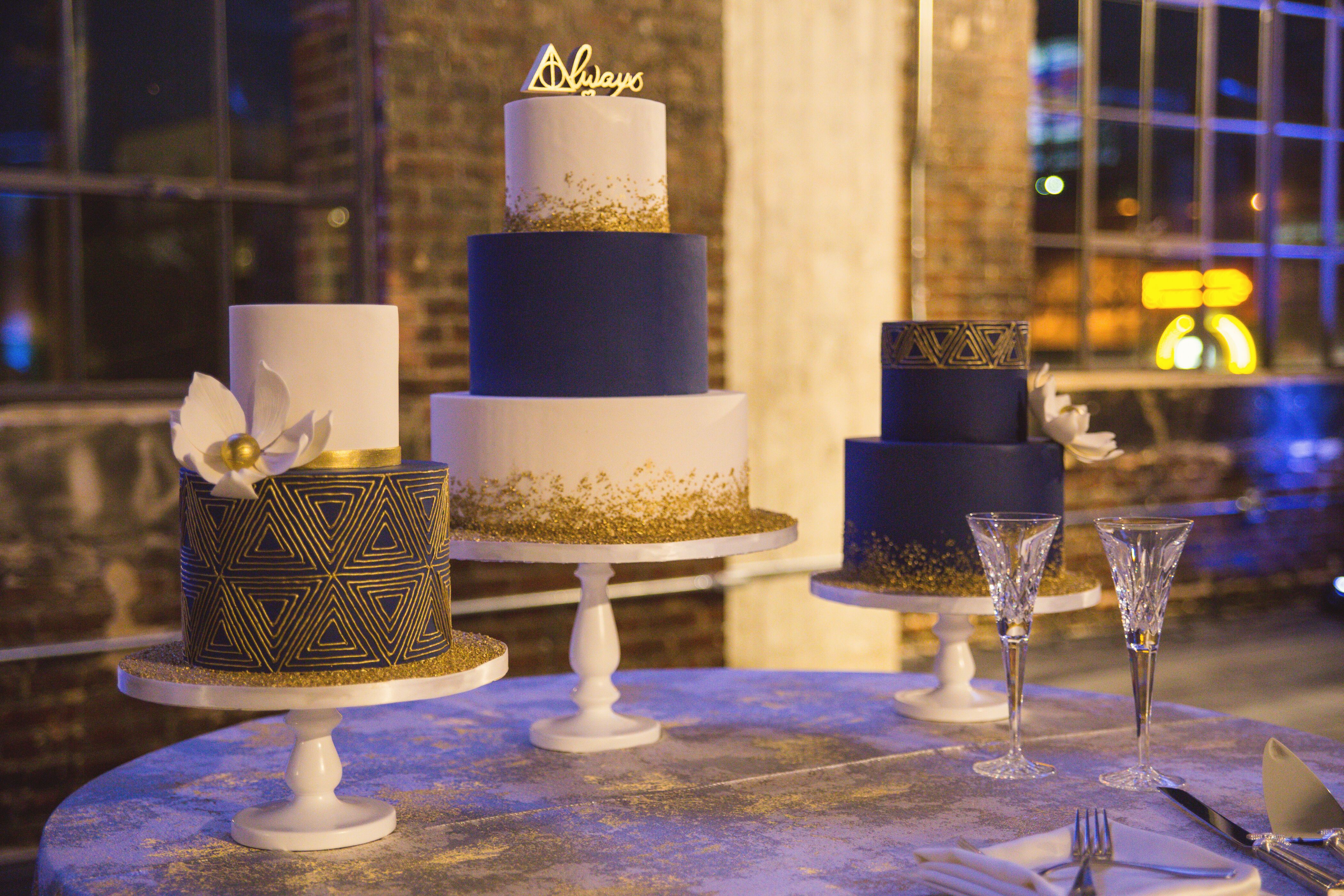 Navy cake clearance stand