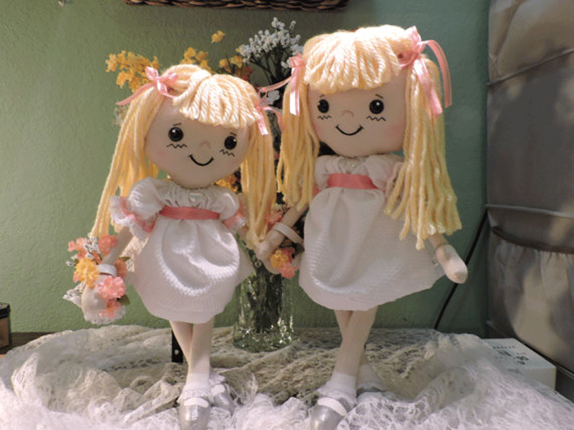 personalised flower girl doll