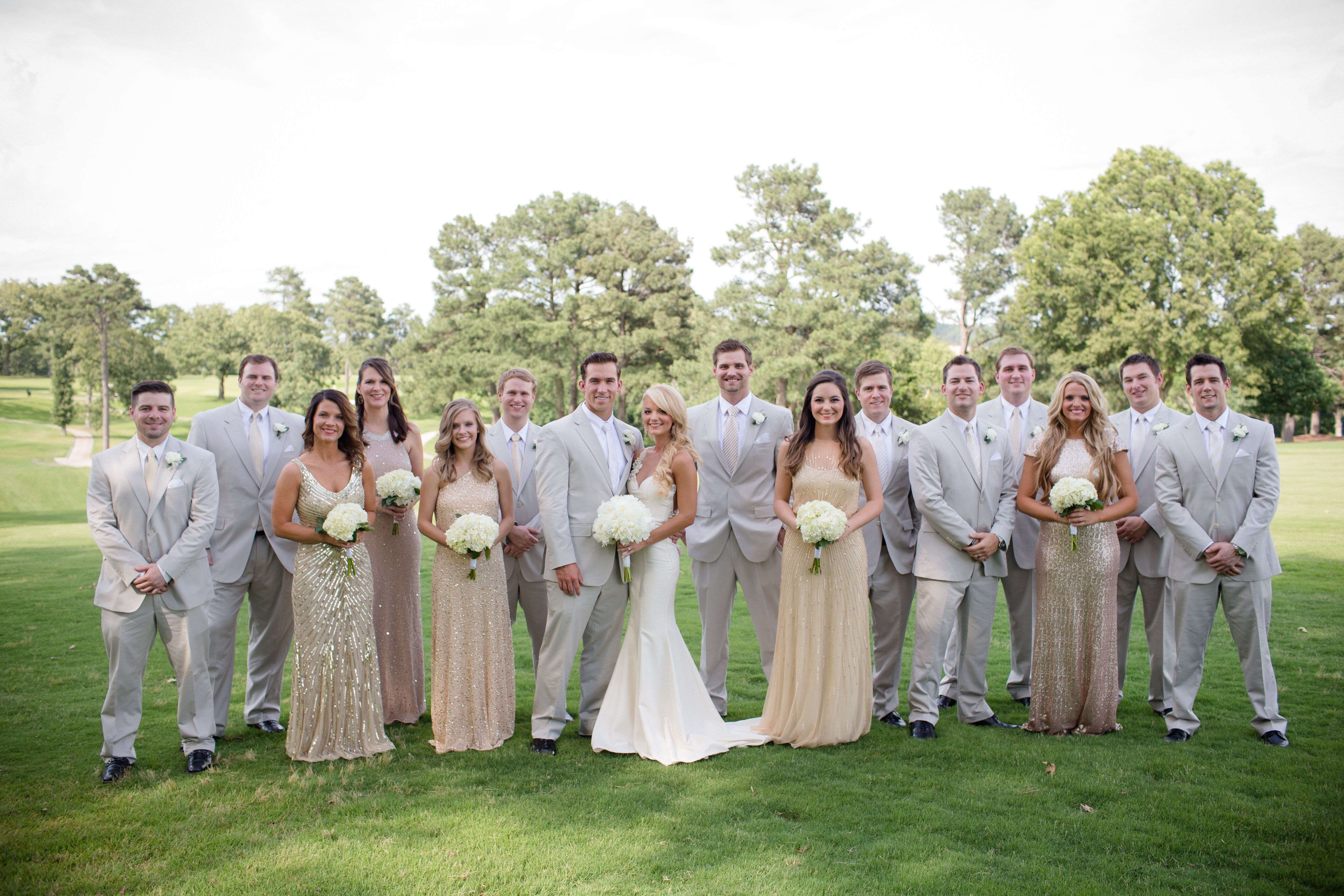 Light Gray and Champagne Groomsmen Look