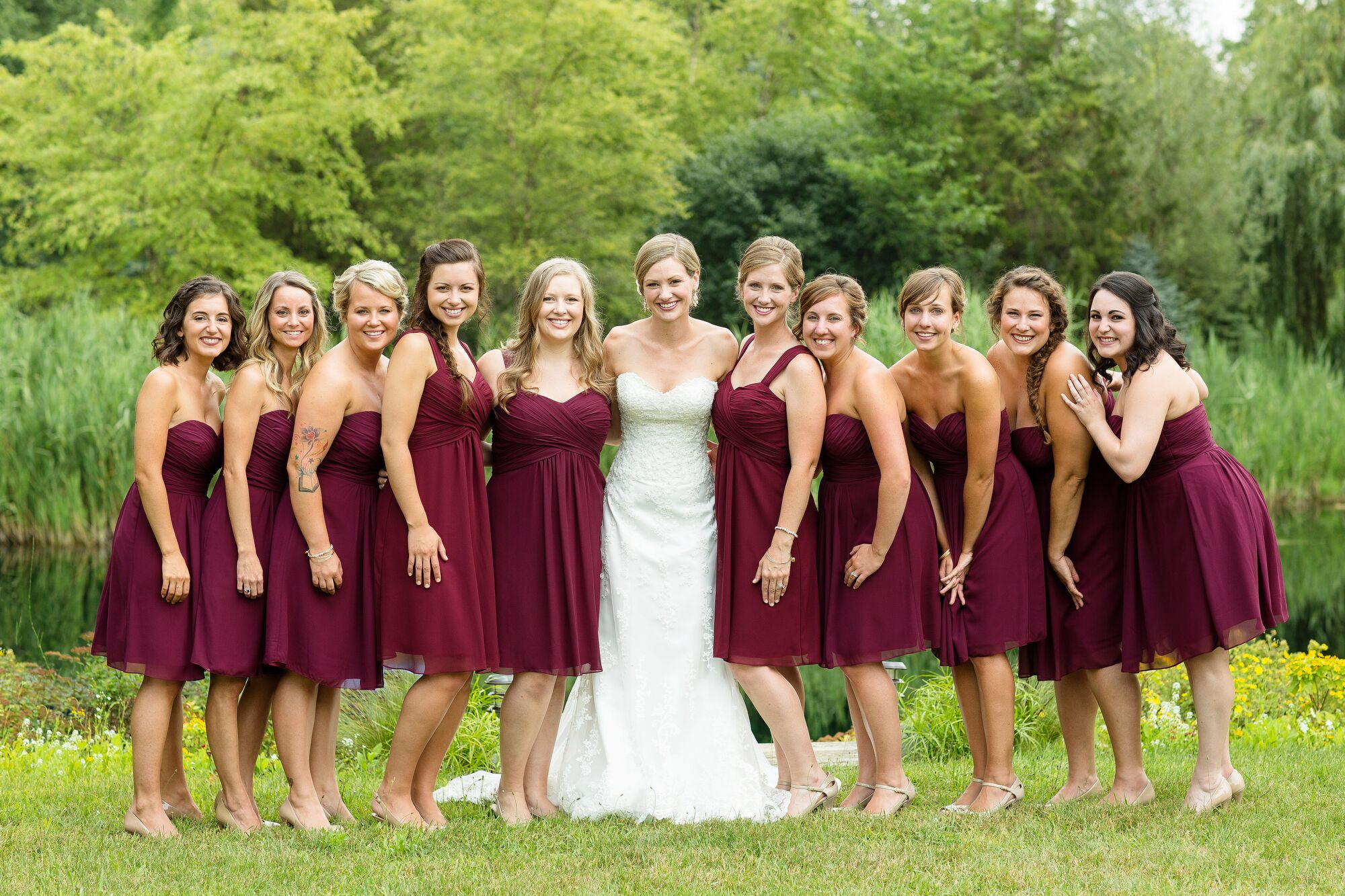 Shoes for shop burgundy bridesmaid dress