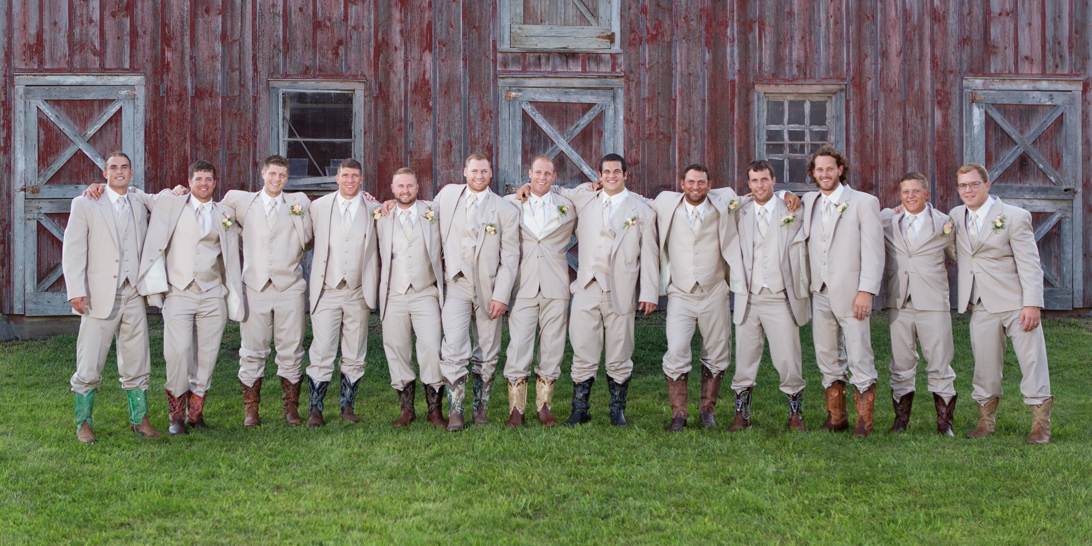 wedding suit with boots