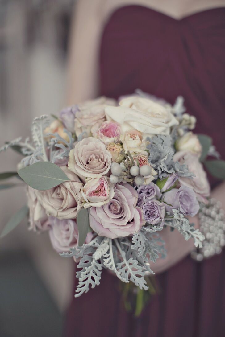 Pastel Rose Bridesmaid Bouquets