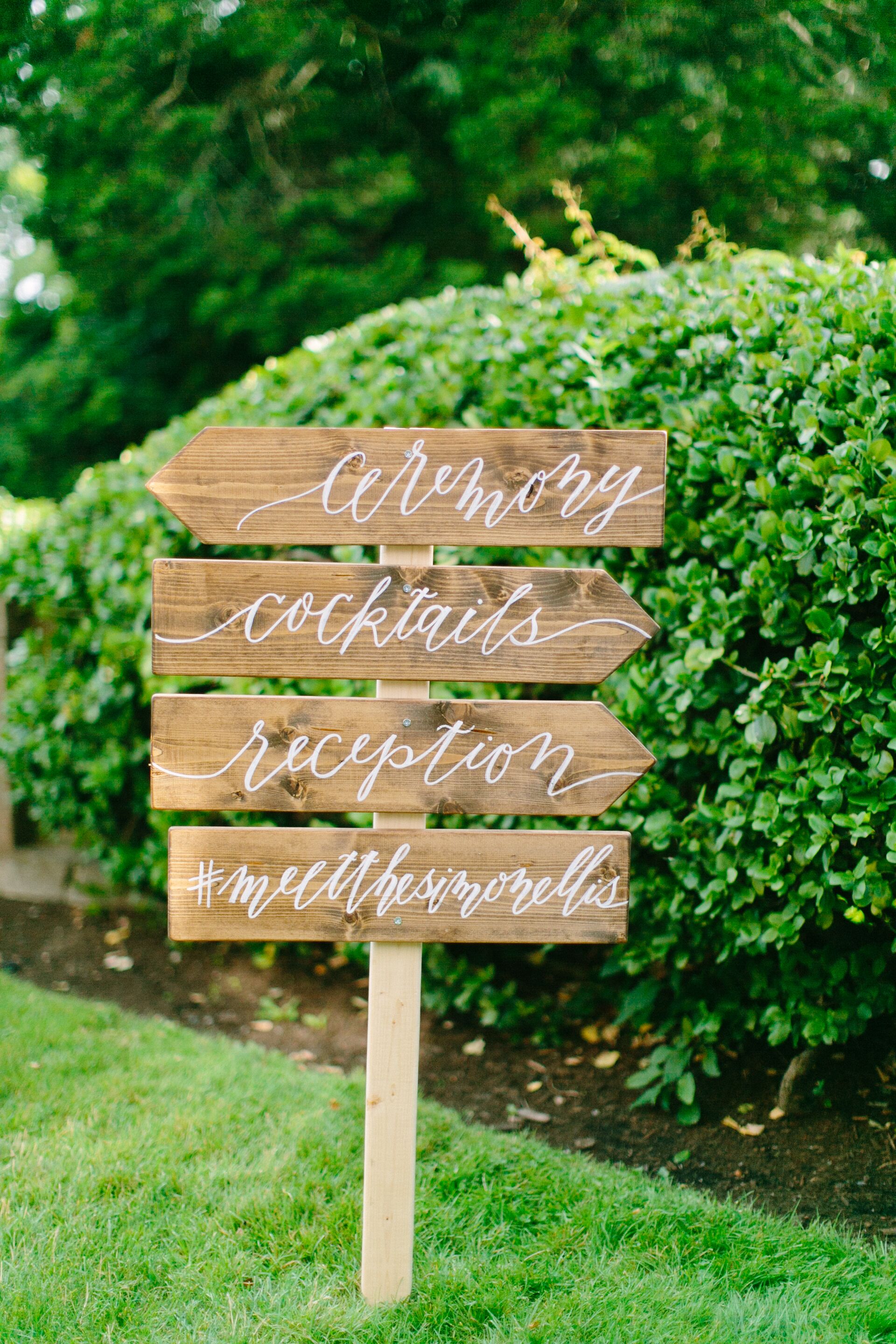 Hand-Lettered Wooden Direction Signs