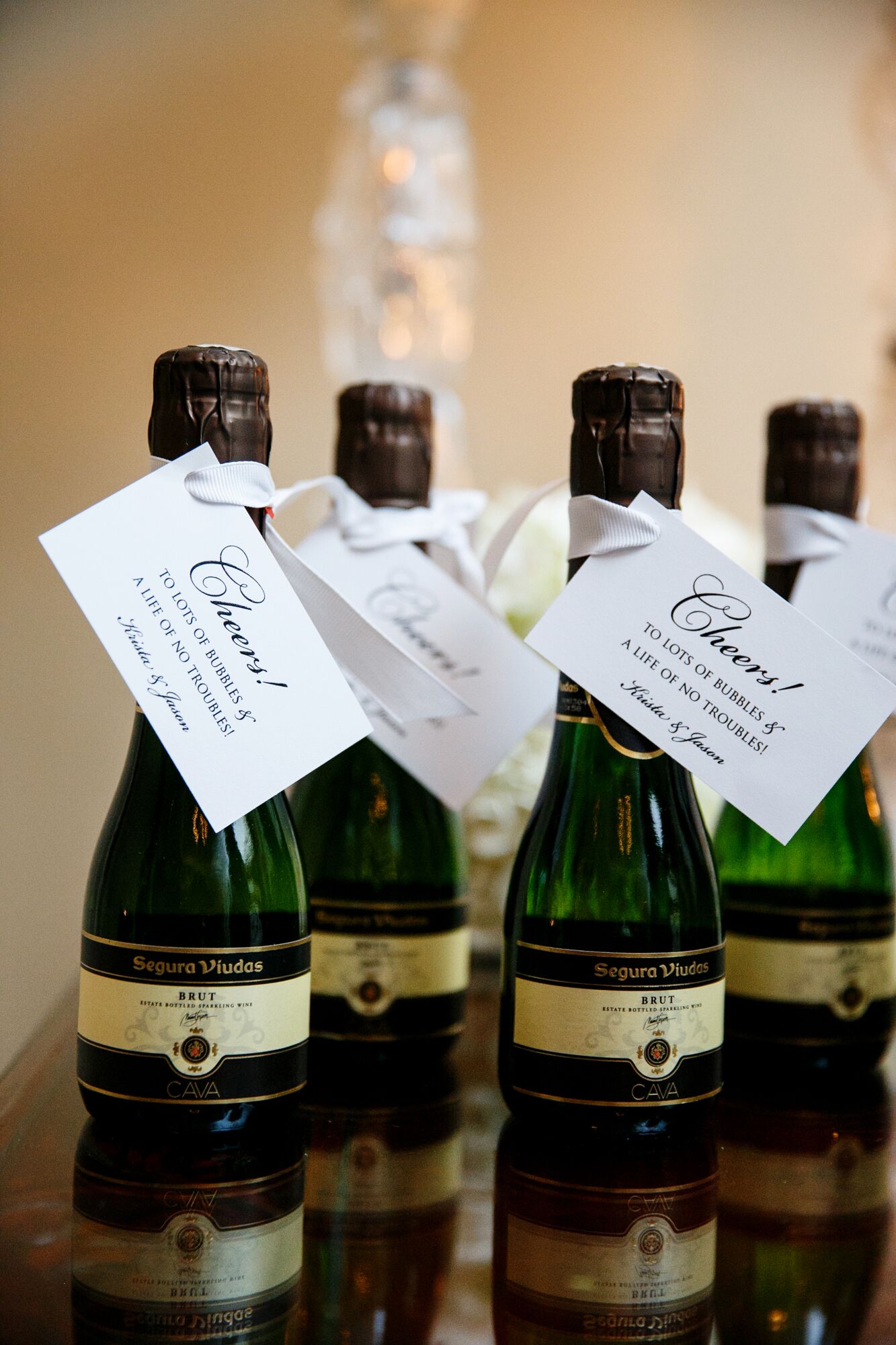 Mini Champagne Bottle Wedding Favors