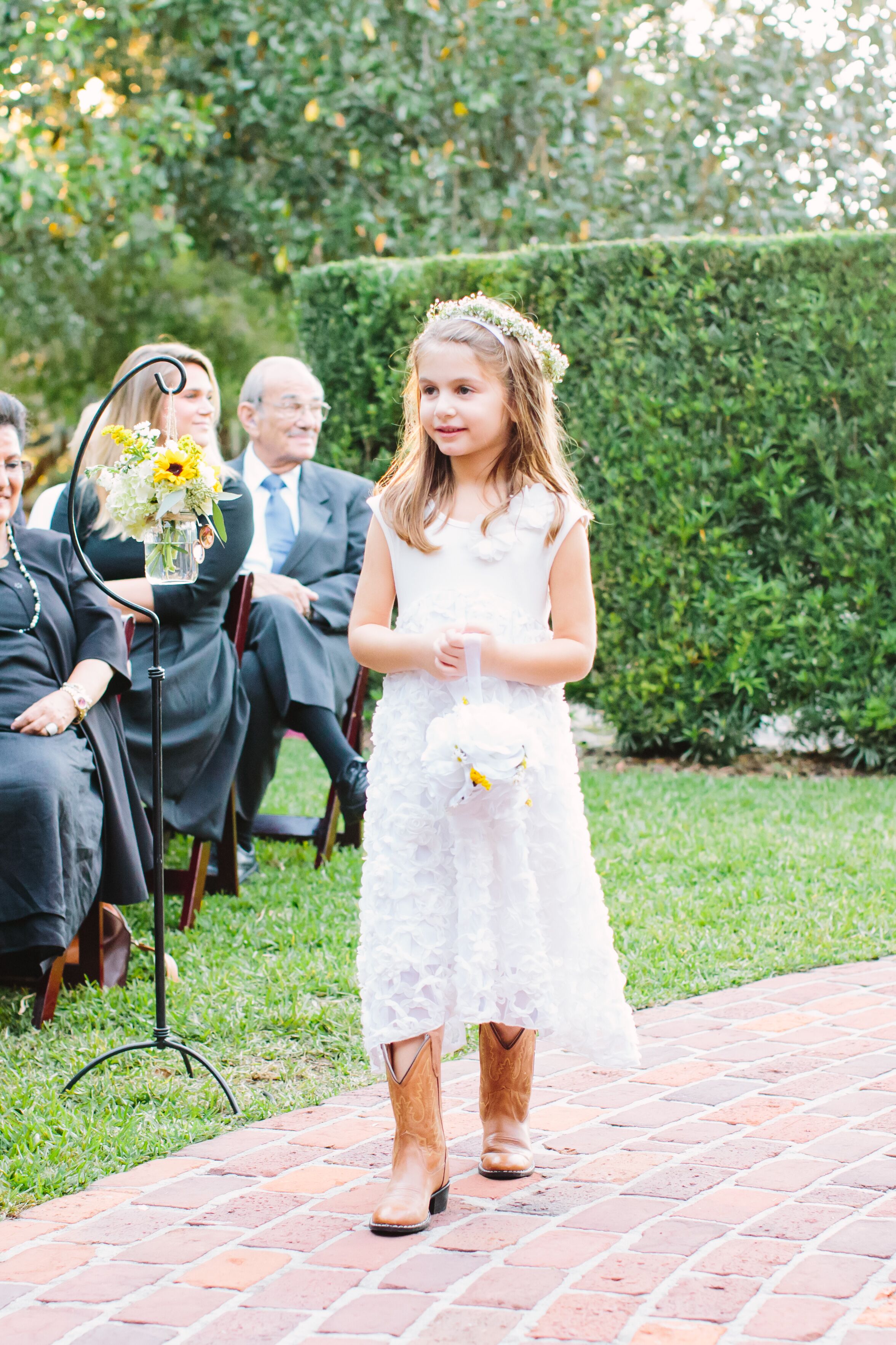 Flower girl dresses on sale with cowgirl boots