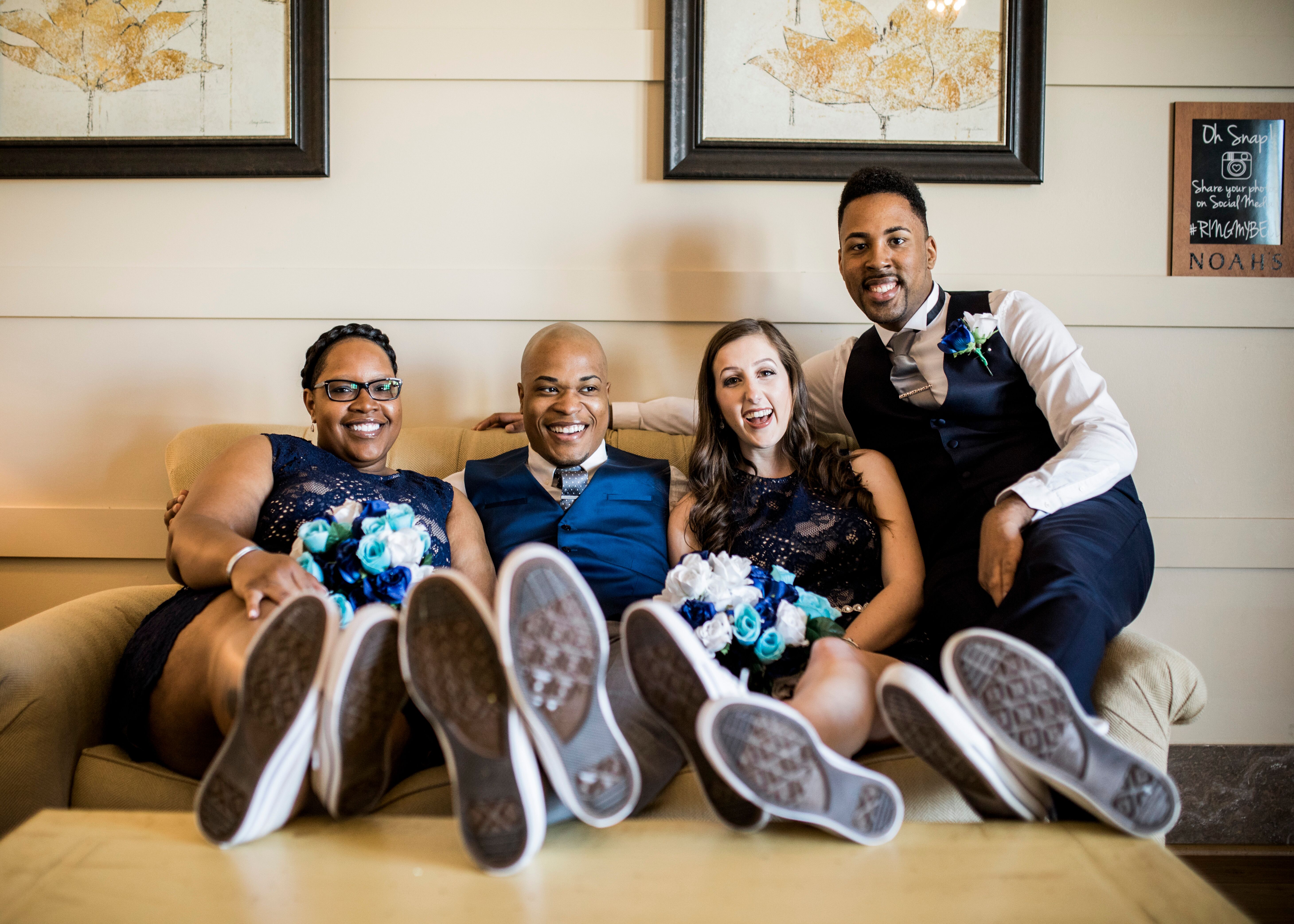 Wedding Party in White Chuck Taylor Sneakers