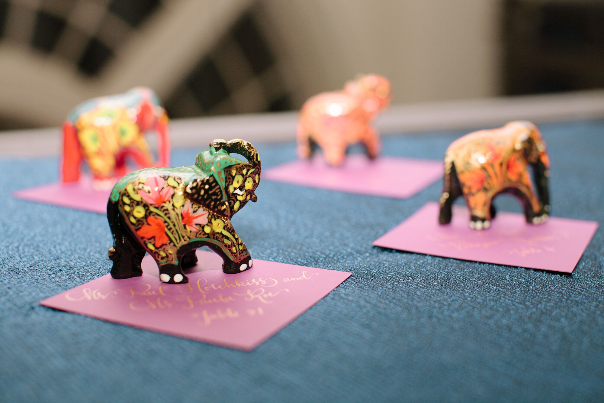 Hand Painted Elephant Indian Wedding Favors