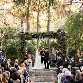 earth bridesmaid tone dresses ceremony woodland outdoor