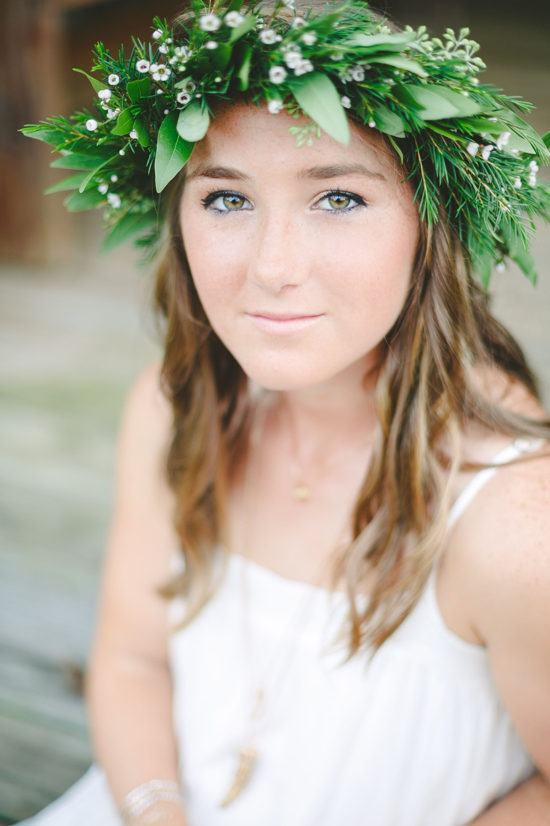 Greenery flower deals crown