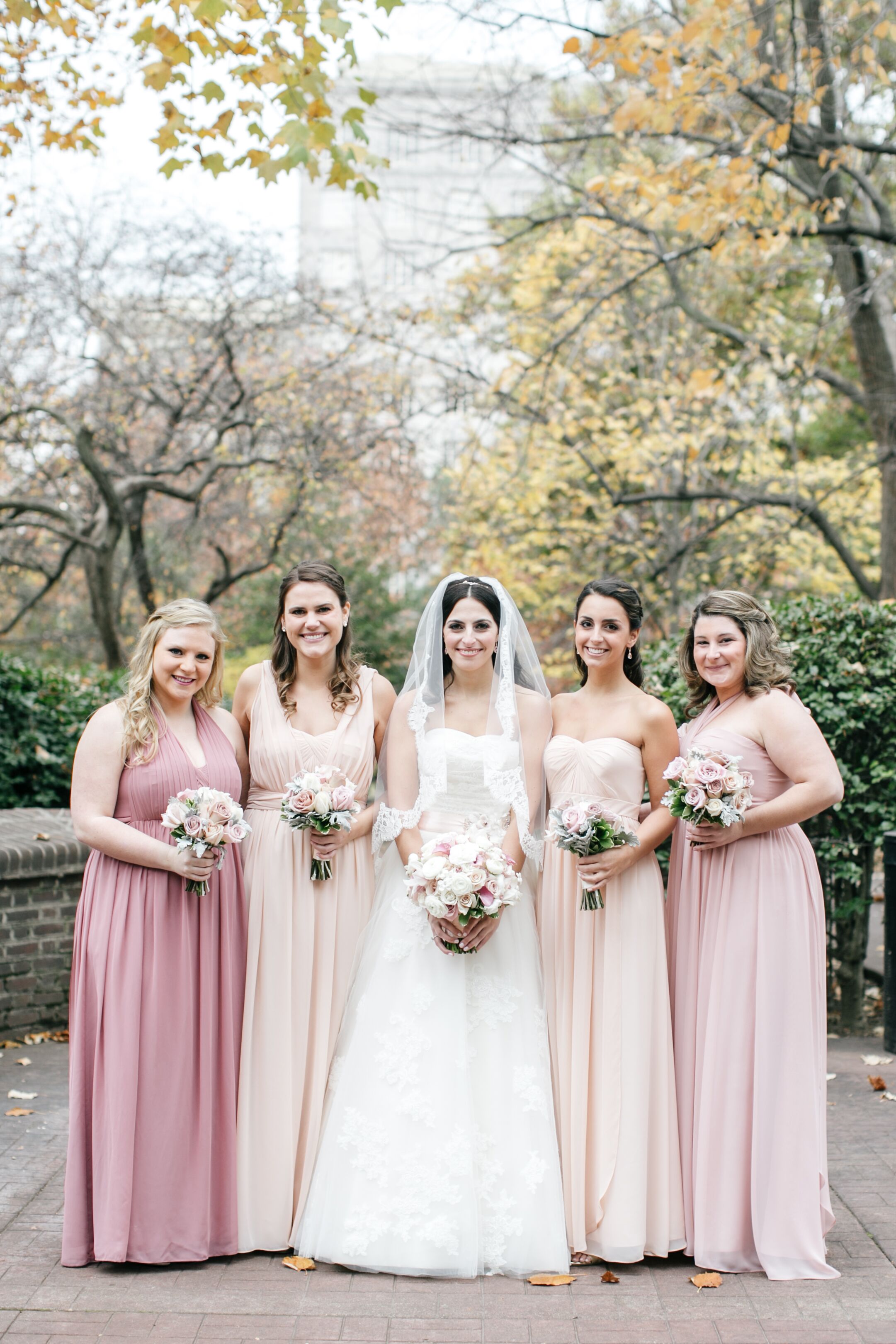 Blush and Rose Pink Bridesmaid Dresses