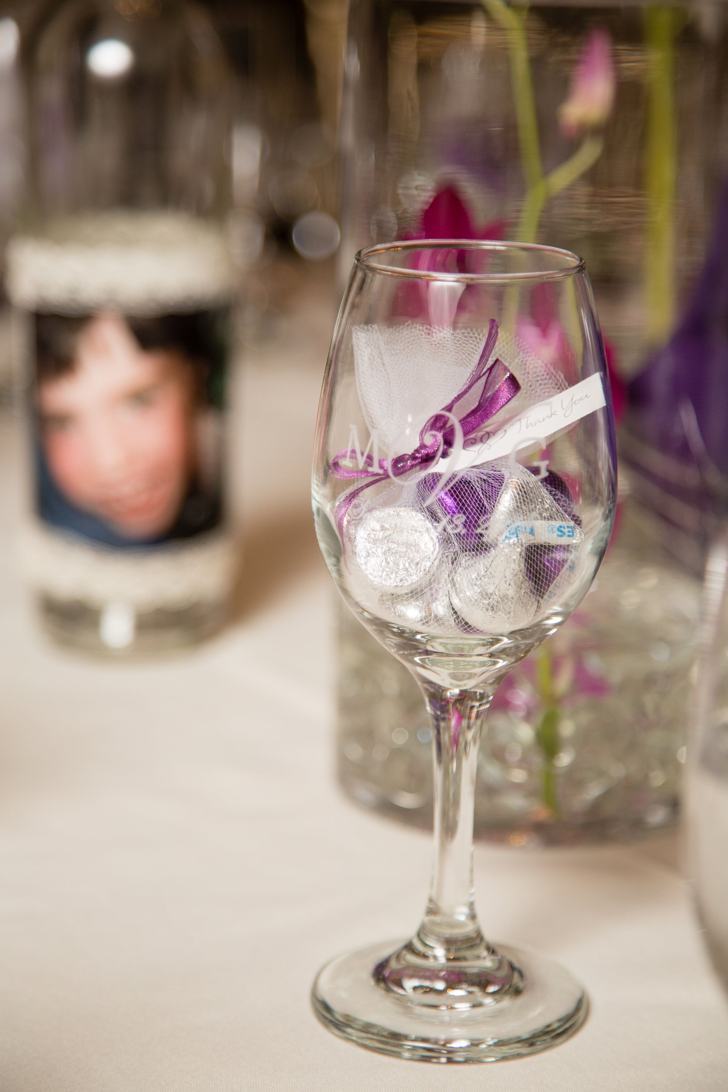 Engraved Wine Glasses Wedding Favors