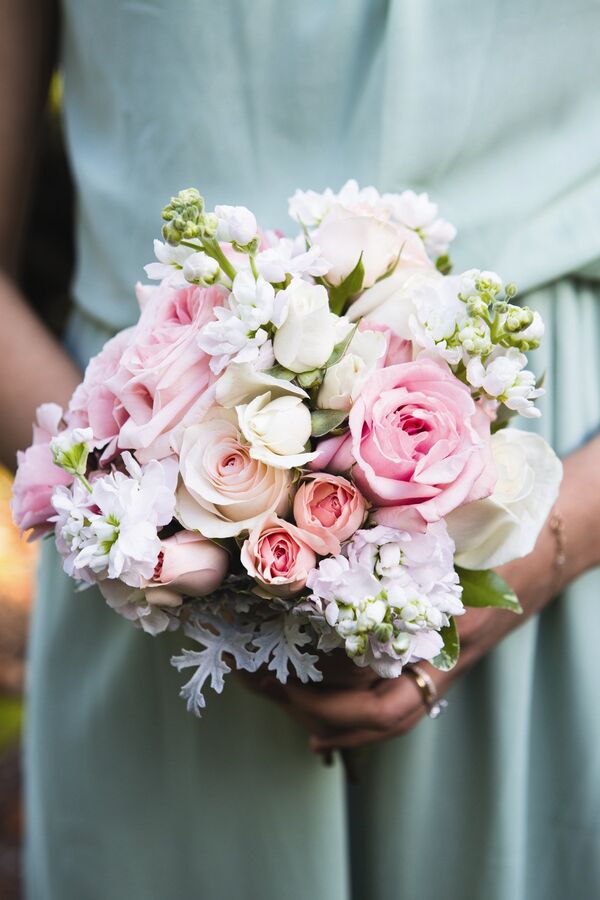 White and Light Pink Bridal Bouquet